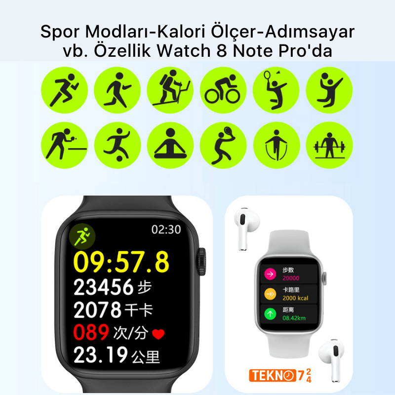 Watch 8 Note Pro Akıllı Saat