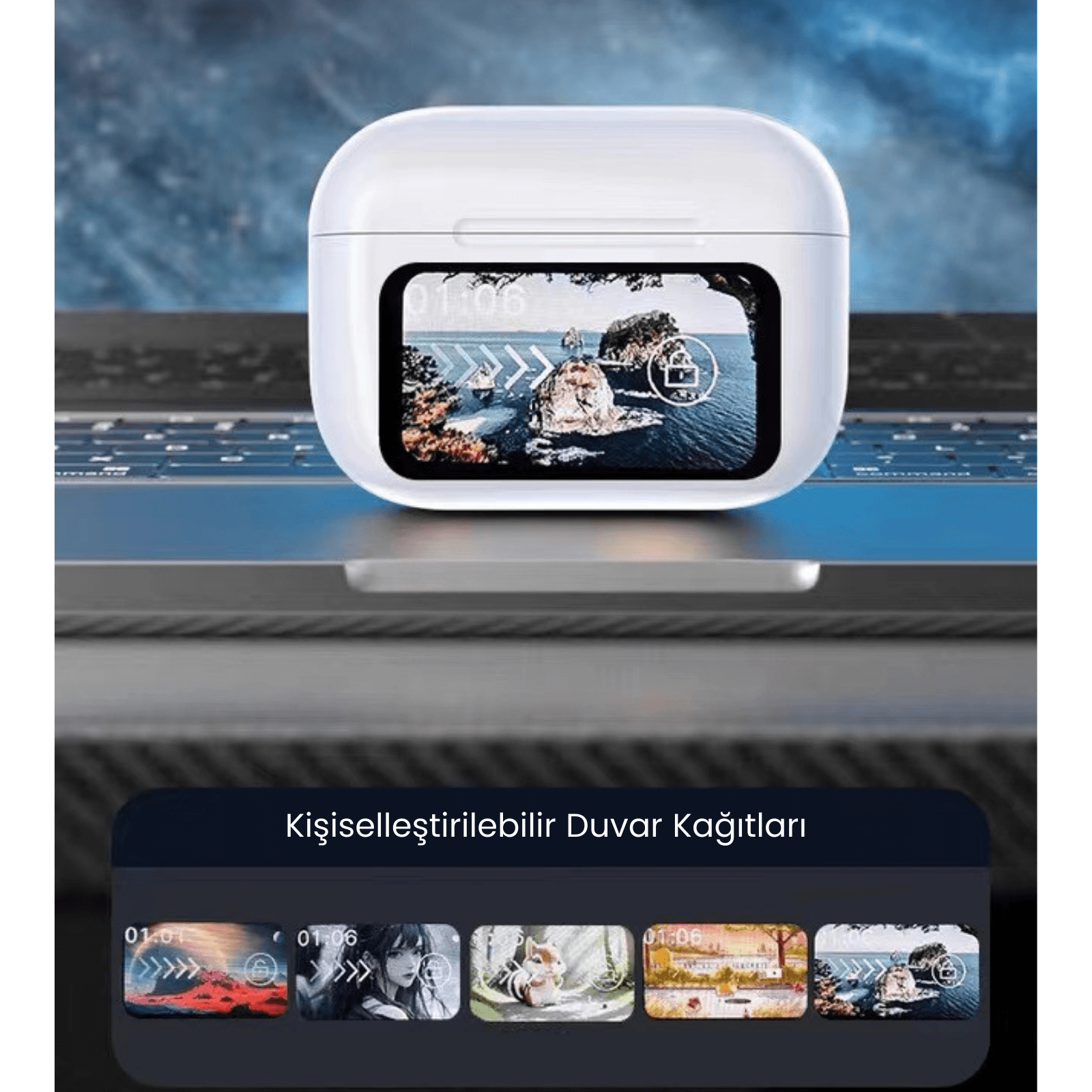 Dokunmatik Ekranlı Air Pro 2 ANC Bluetooth Kulaklık