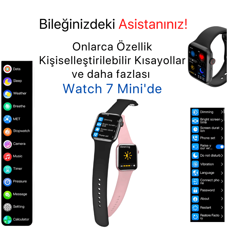 Watch 9 Mini Akıllı Saat (Valentine Edition) 