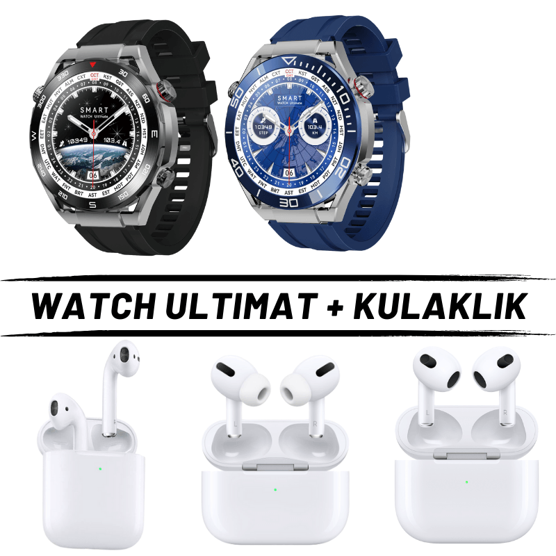 Siyah Watch G3 Ultimax+Kulaklık