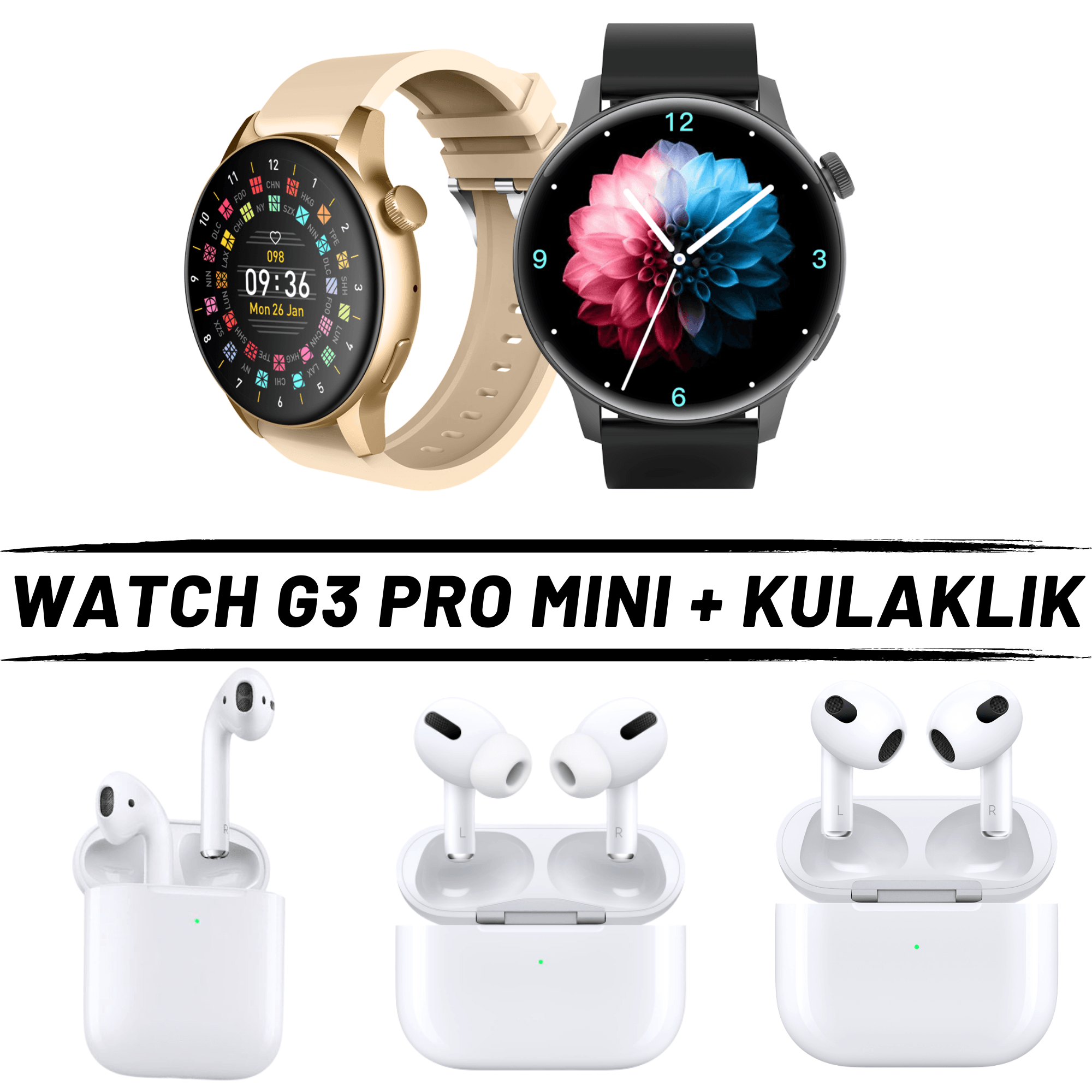 Watch G3 Pro Mini + Kulaklık