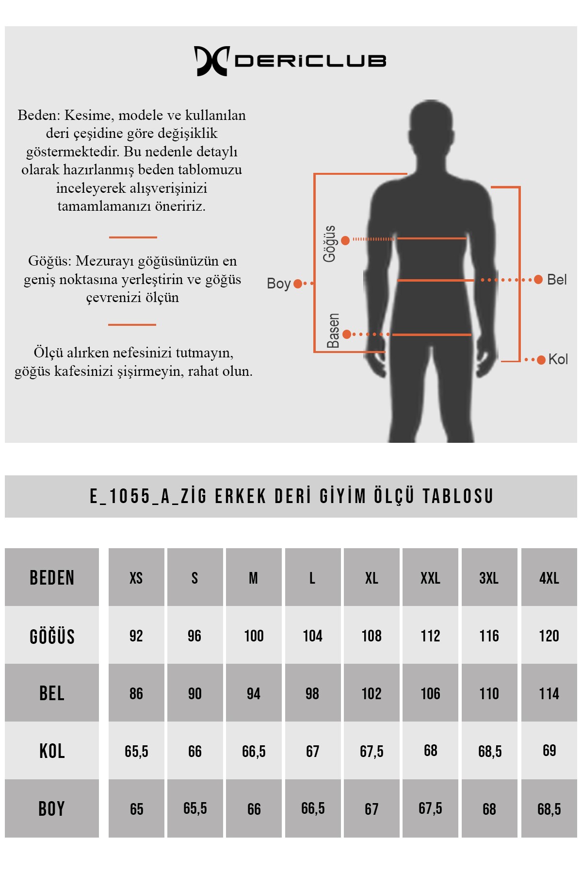 DERİCLUB E1055/A Gerçek Deri Erkek Mont