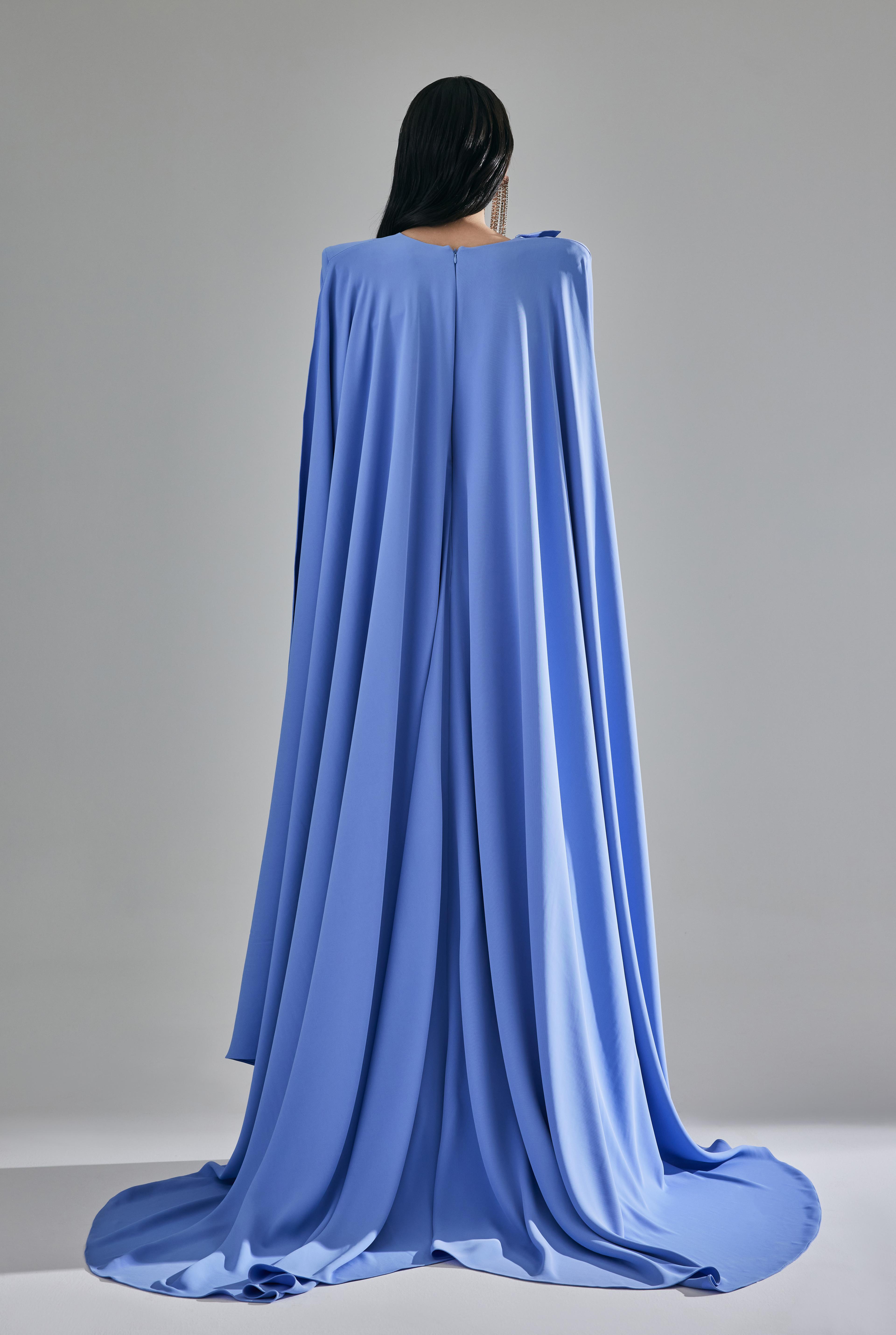 Cape Detailed Maxi Jumpsuit