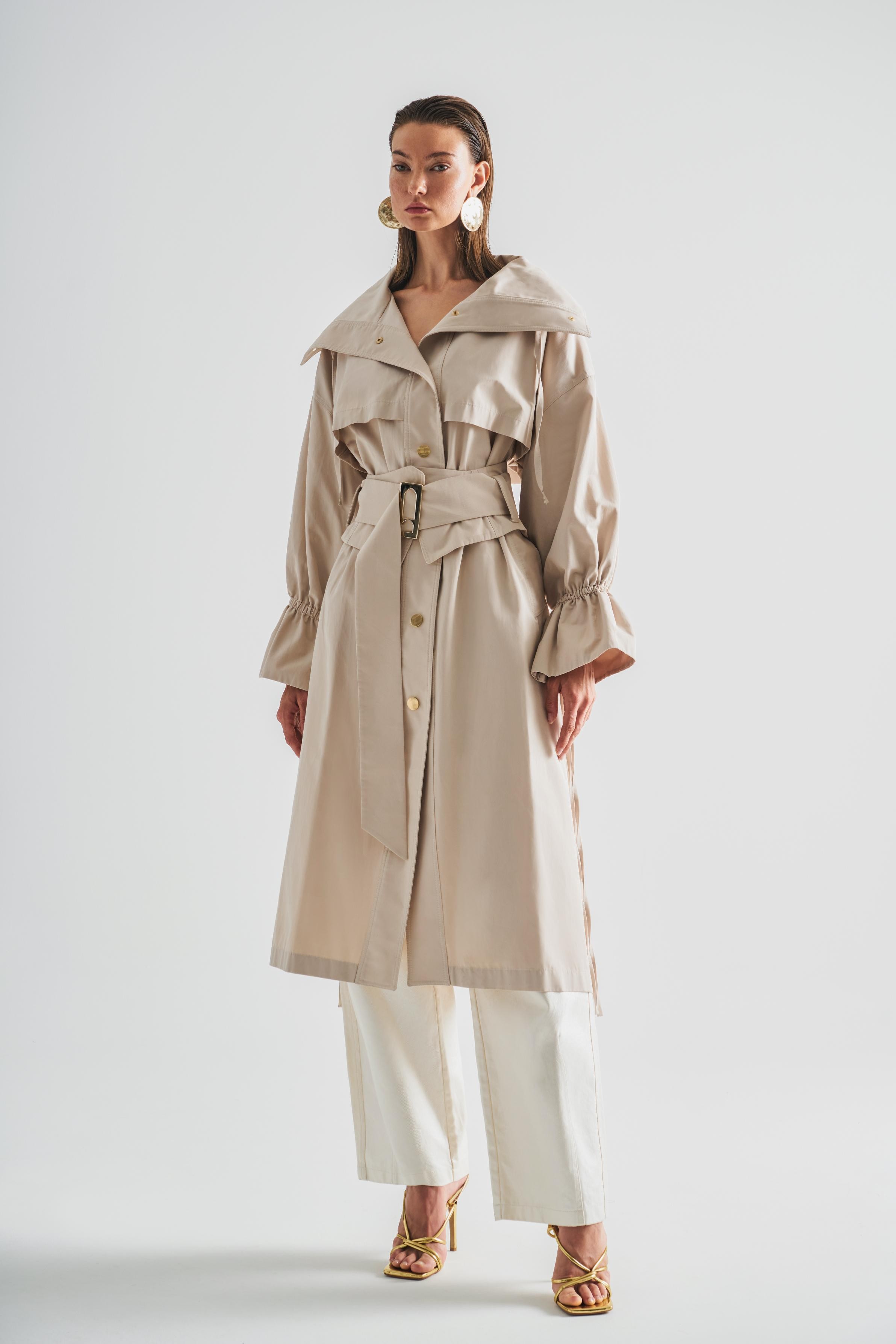 Corset Belted Trench Coat