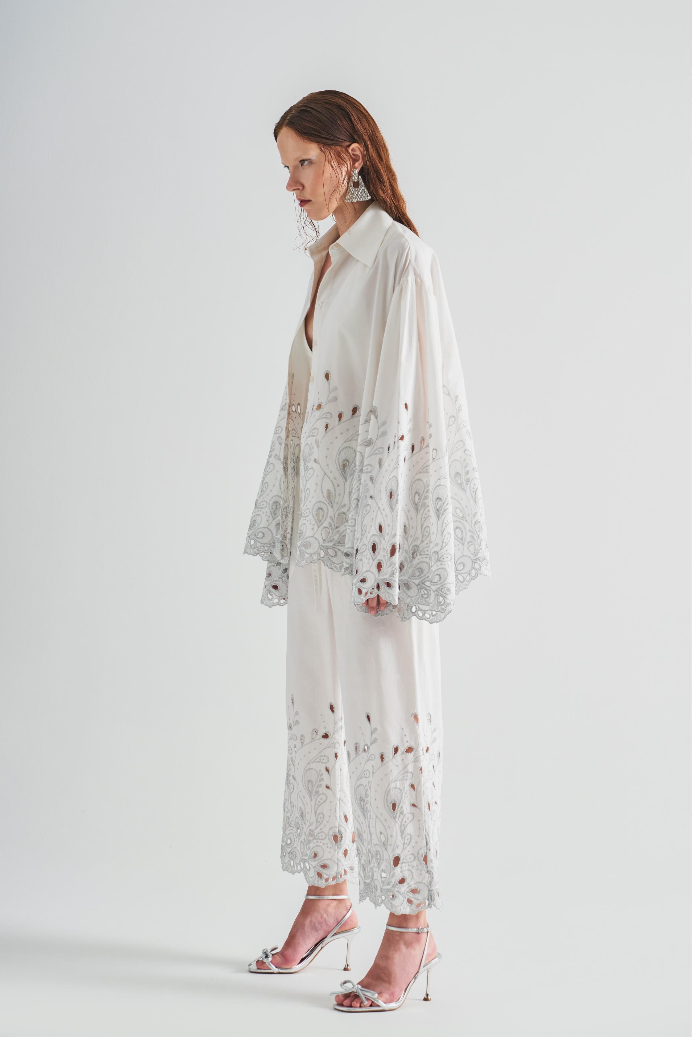 Lurex Embroidered Procade Pants