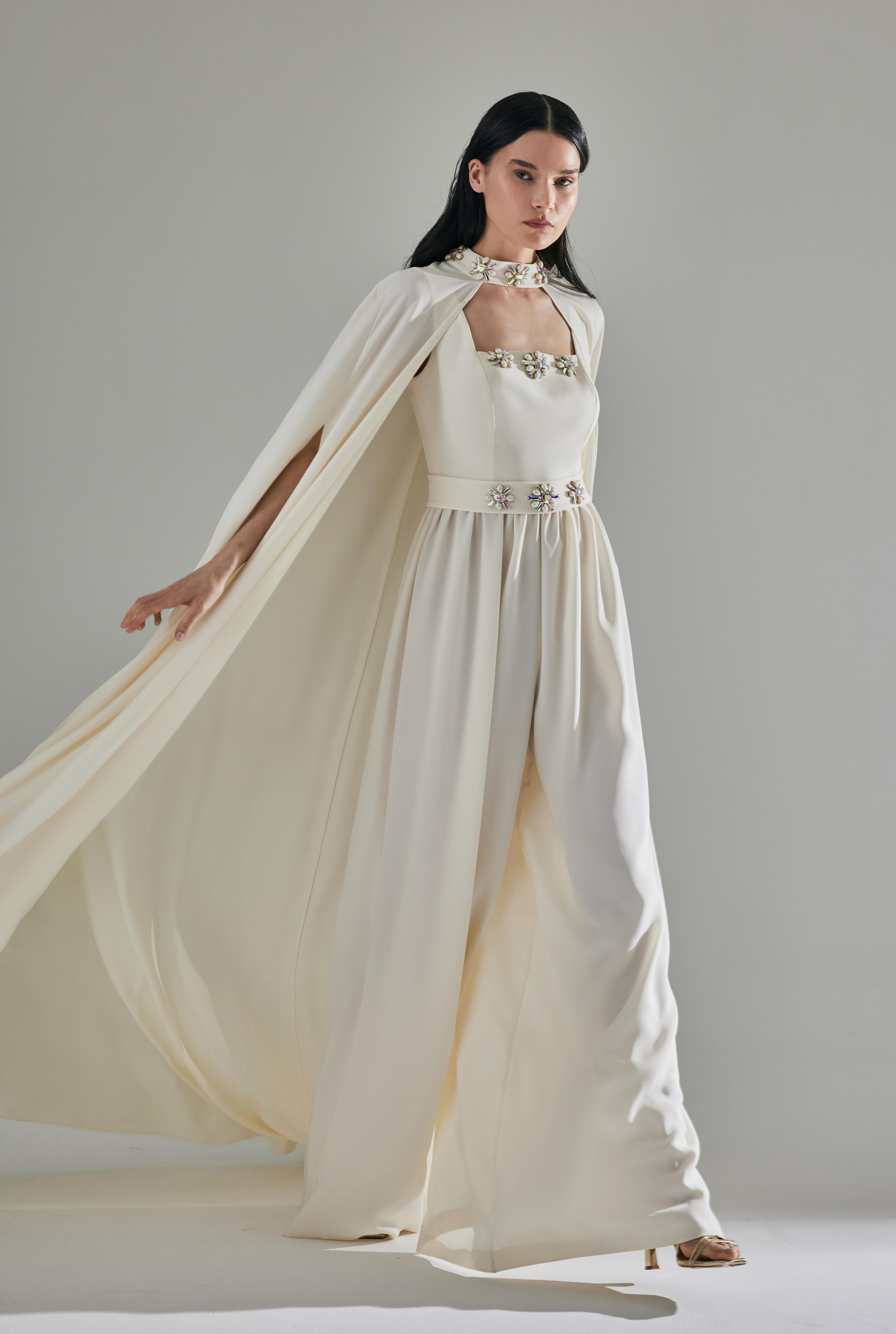 Embroidered Maxi Cape – Hand Made