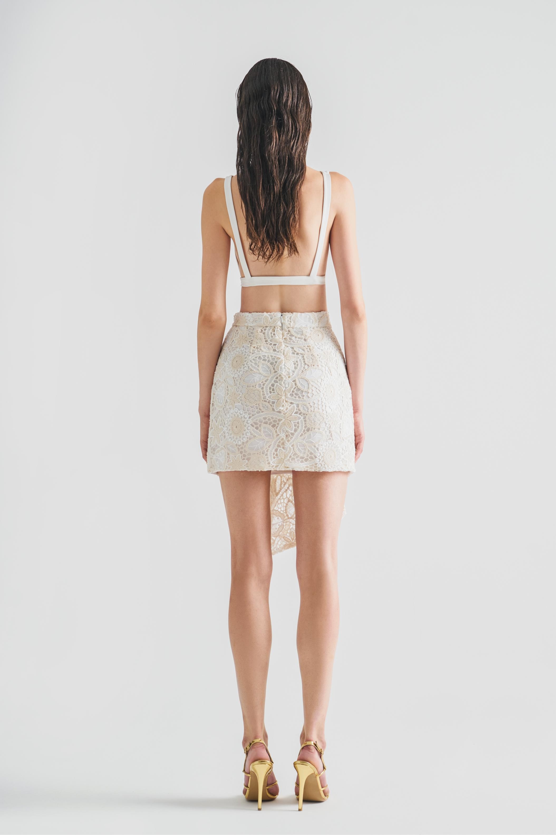 Broderie Skirt with Flounce Detail