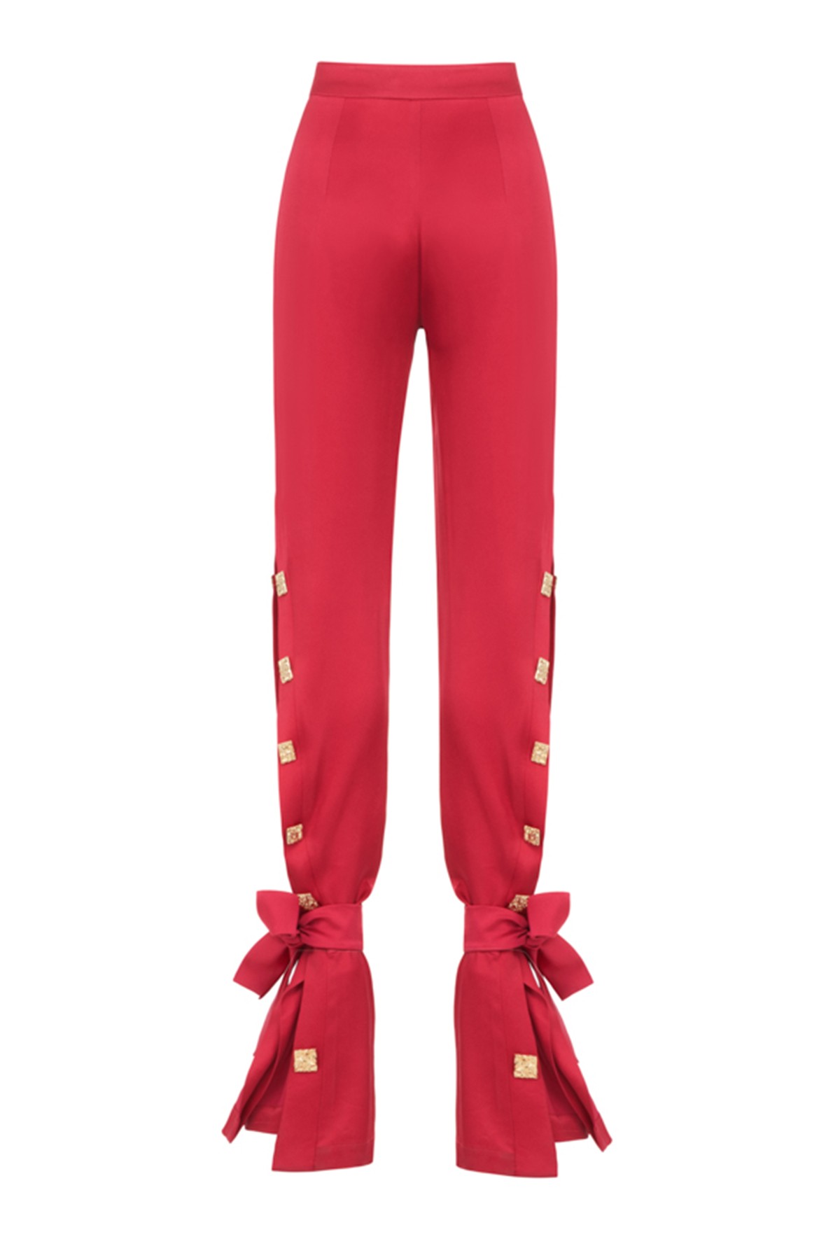 Button Detailed Ankle Cuff Pants