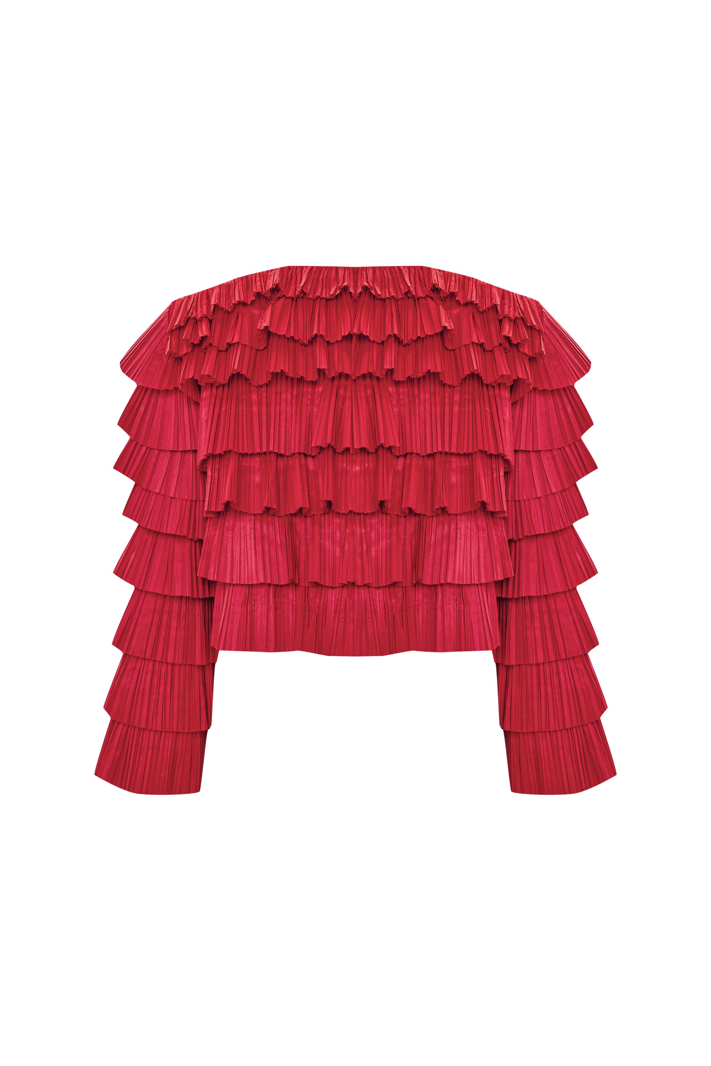 Ruffled Taffeta Jacket