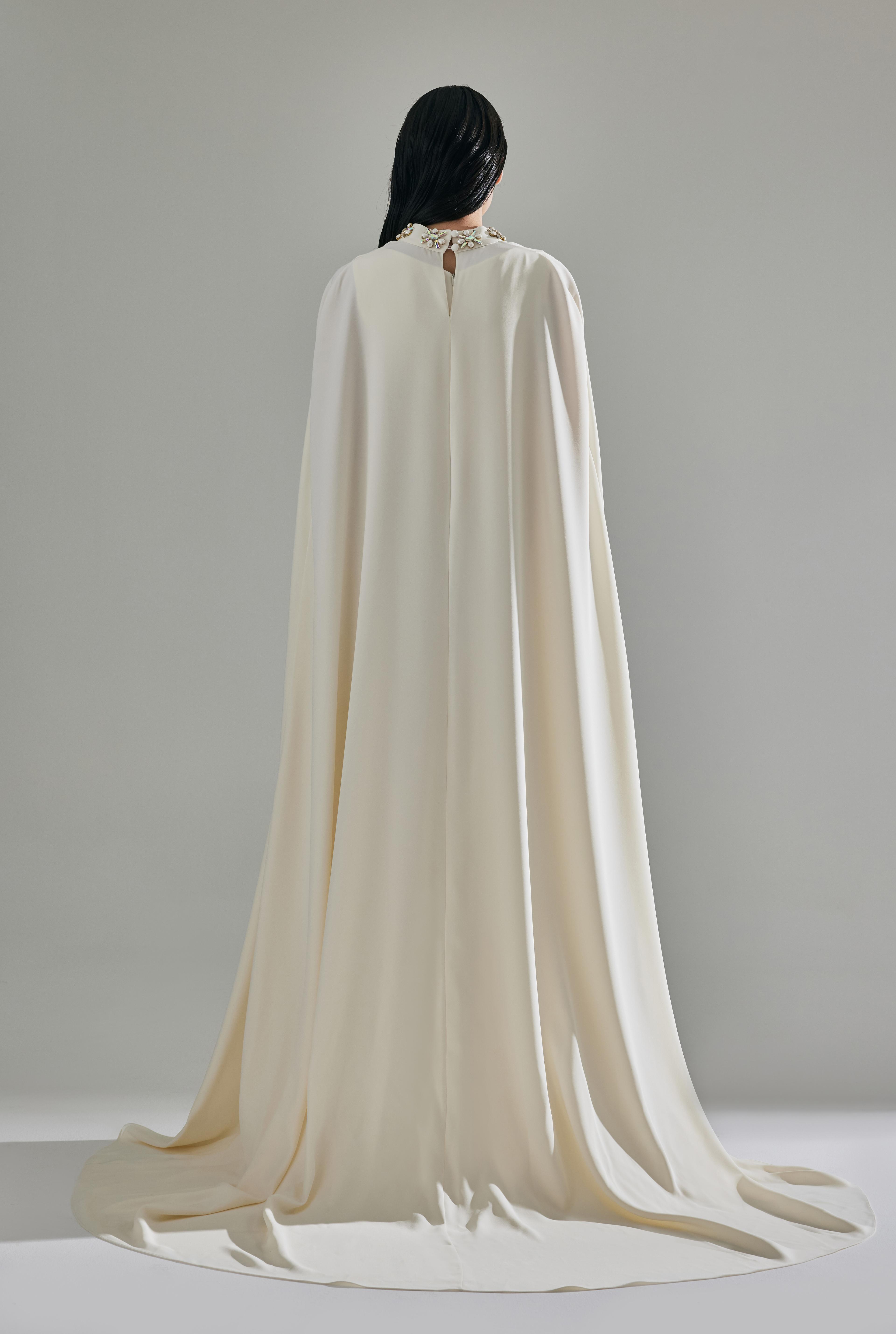 Embroidered Maxi Cape – Hand Made