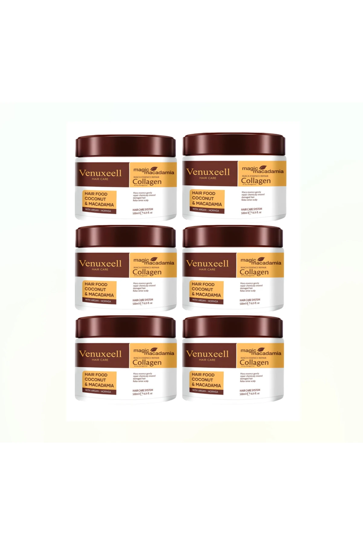 Yıpranmış Saç Onarımı Argan Keratin Kollajen Onarıcı Saç Maskesi Saç Bakım Maskeleri 6'lı Set