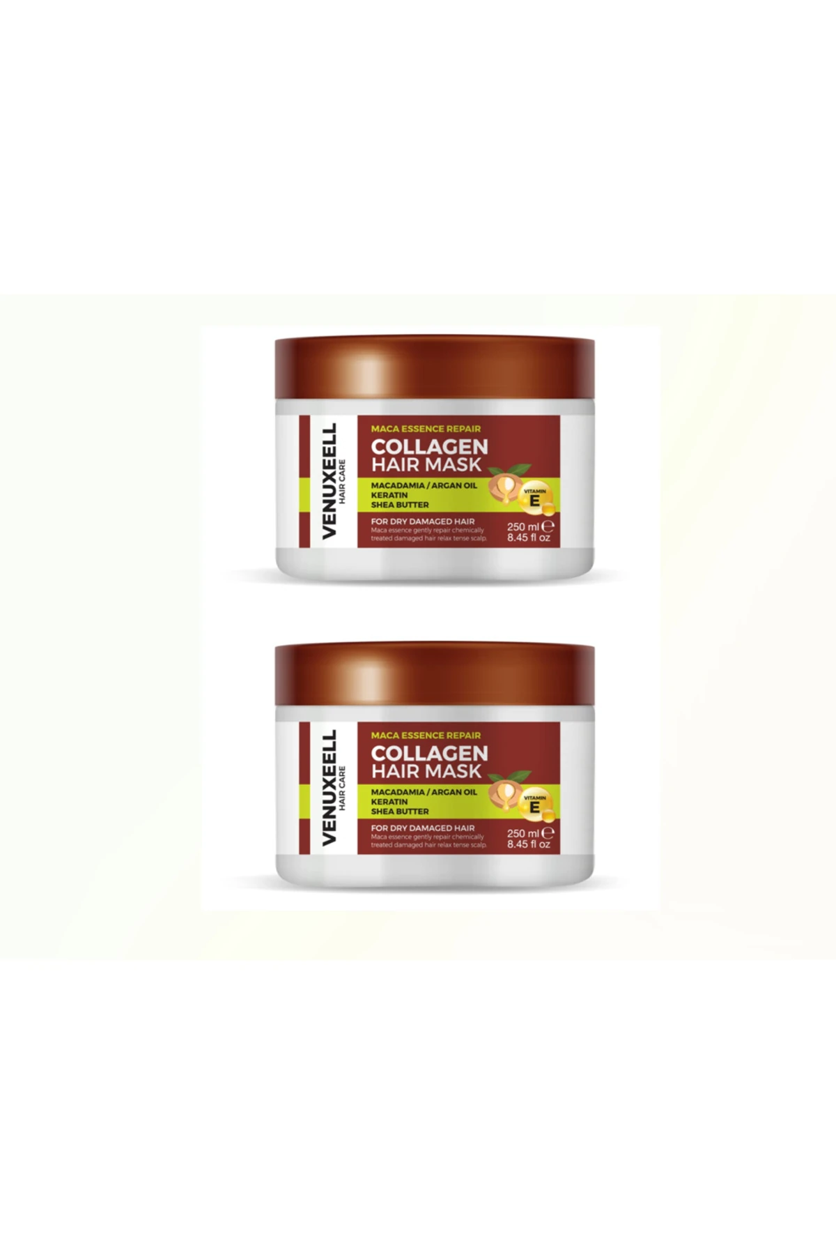 Kuru Ve Yıpranmış Saçlar Için Besleyici Onarıcı Keratin Bakım Etkili Yoğun Saç Maskesi 2'li set