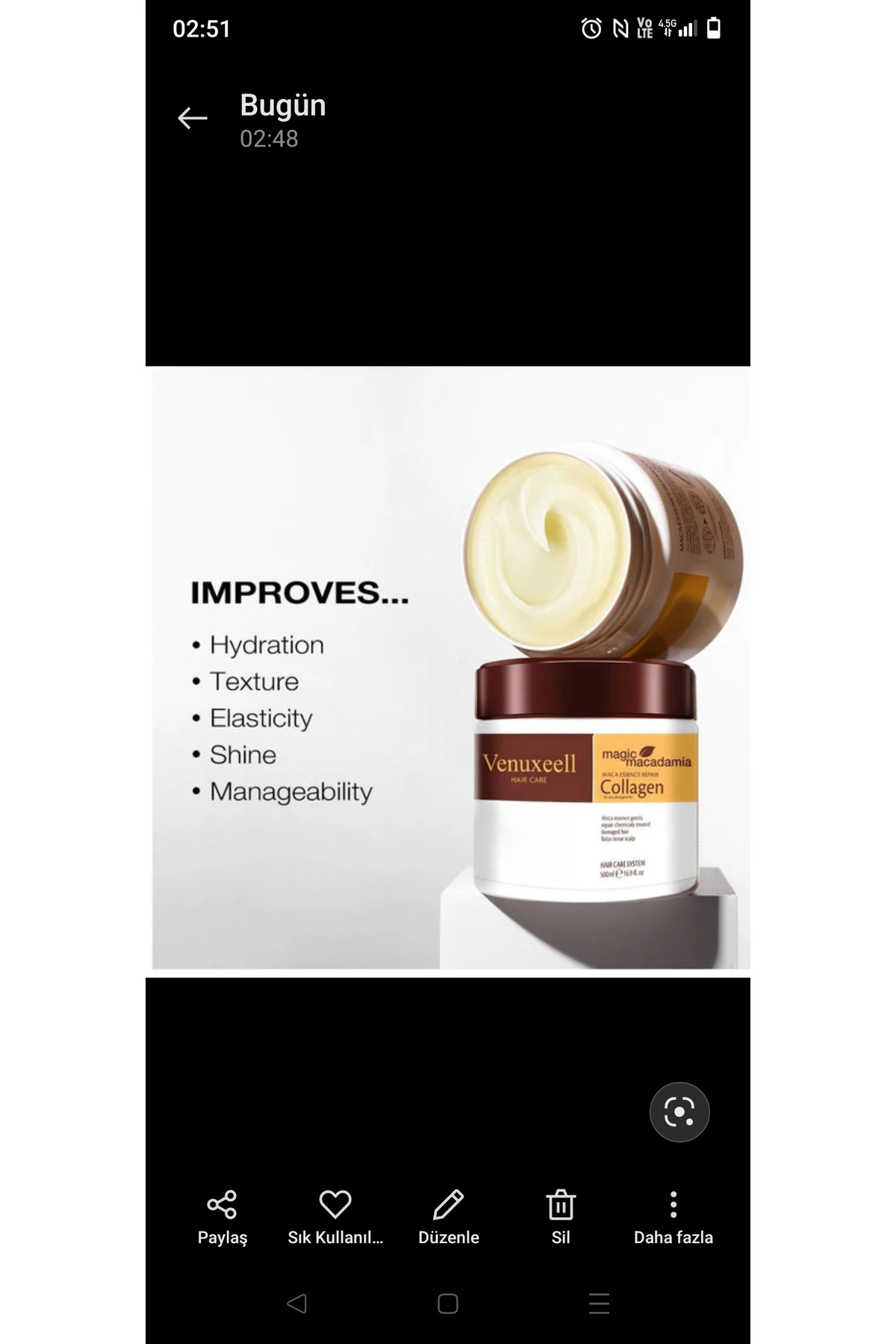 Collagen Buğday Proteinli Keratin Saç Maskesi 500 ml