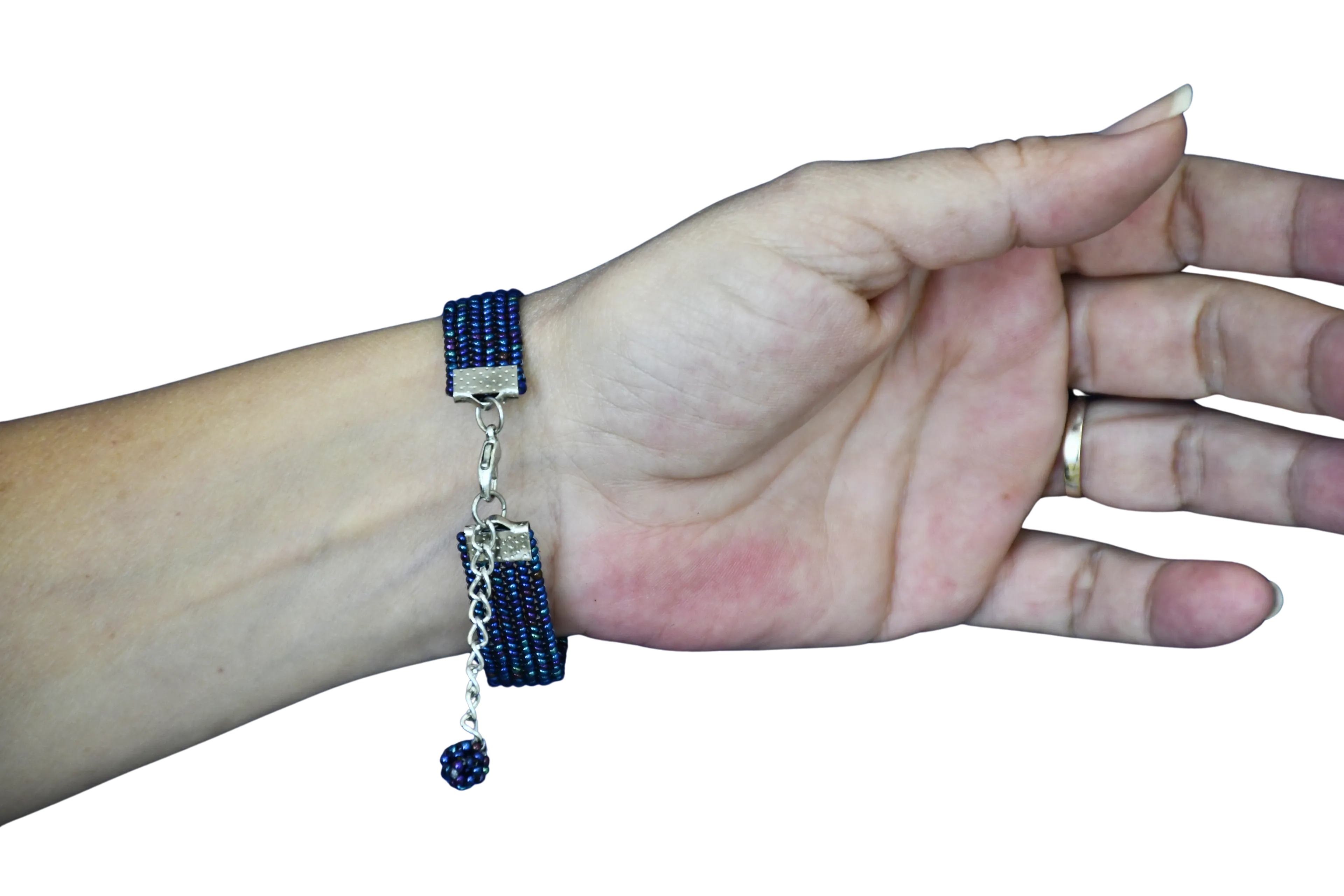 Lacivert Kum Boncuk Bileklik