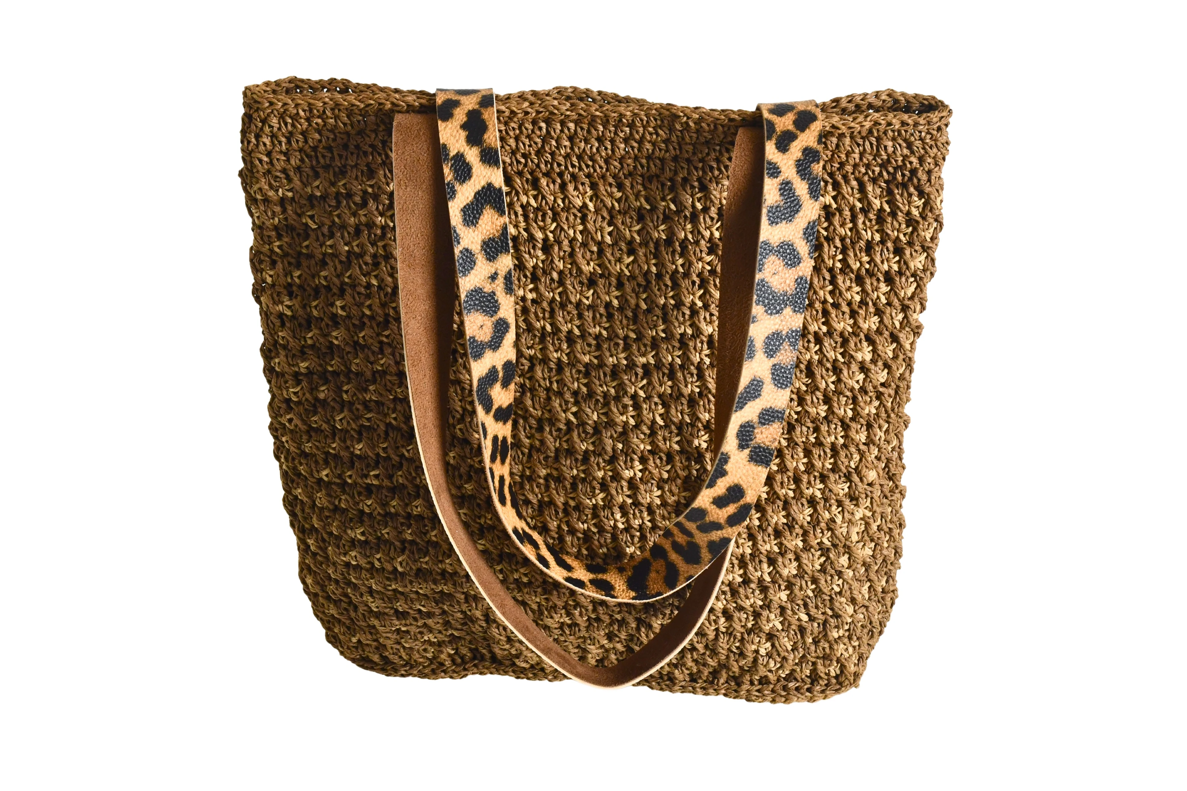 Leopar Deri Askılı Çanta