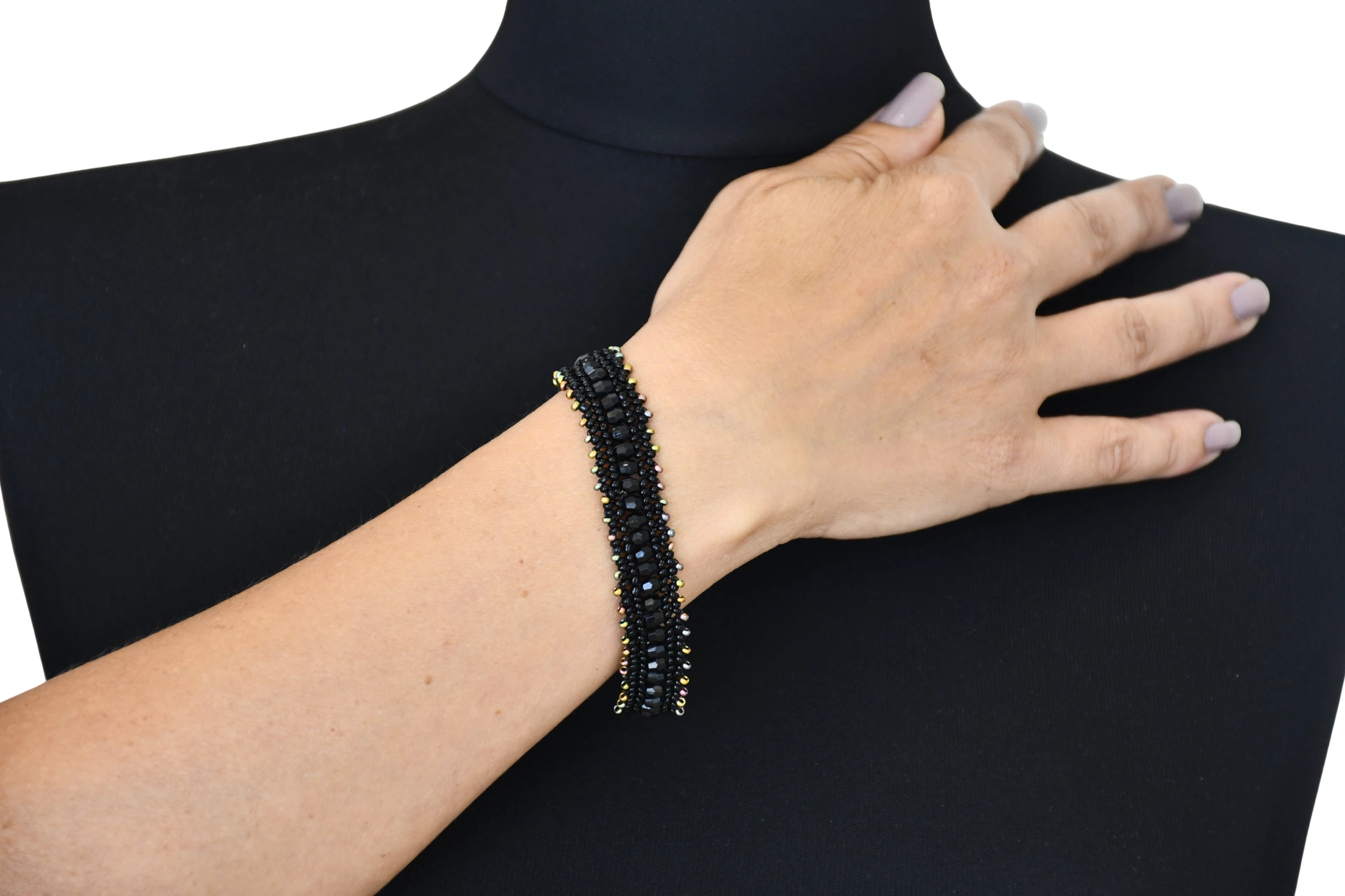 Siyah Kum Boncuk Bileklik