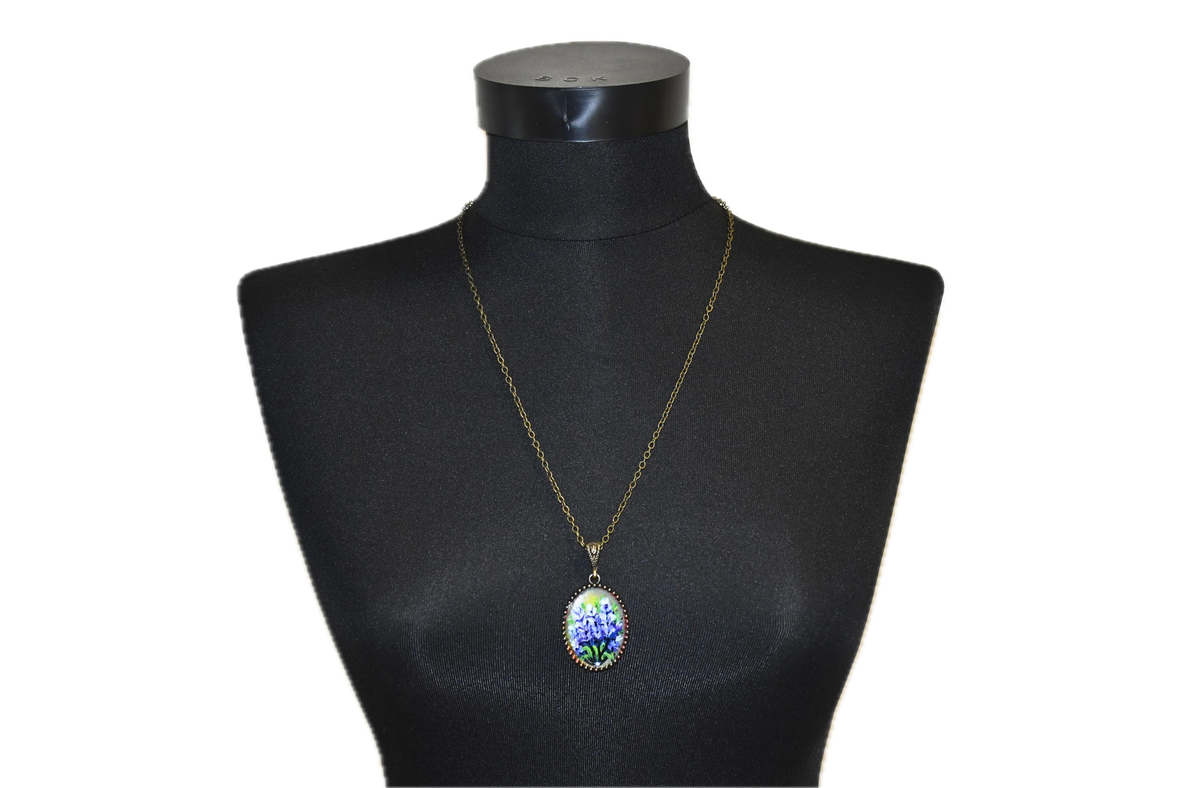 Lavanta Desenli Kolye