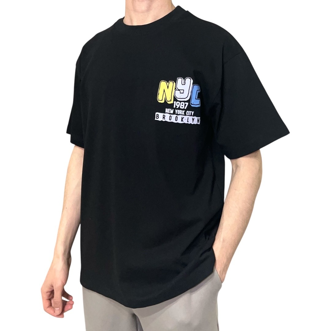 NYC Baskılı Oversize Tişört