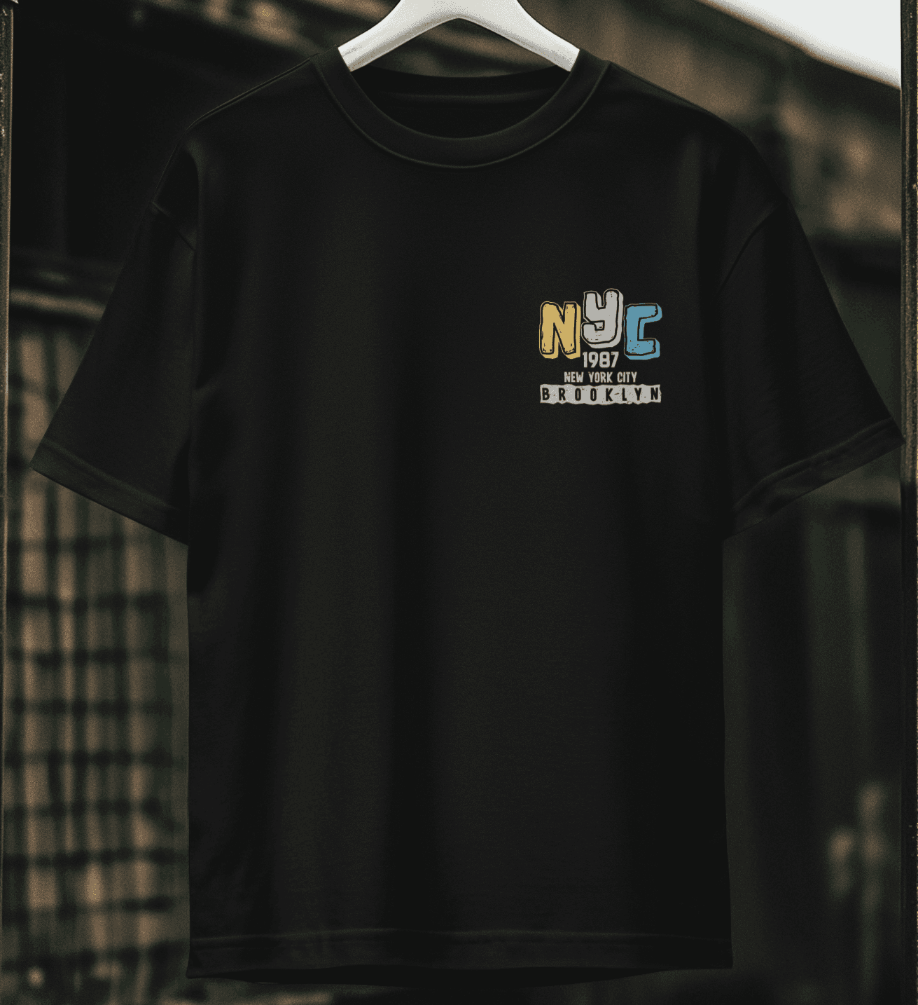 NYC Baskılı Oversize Tişört
