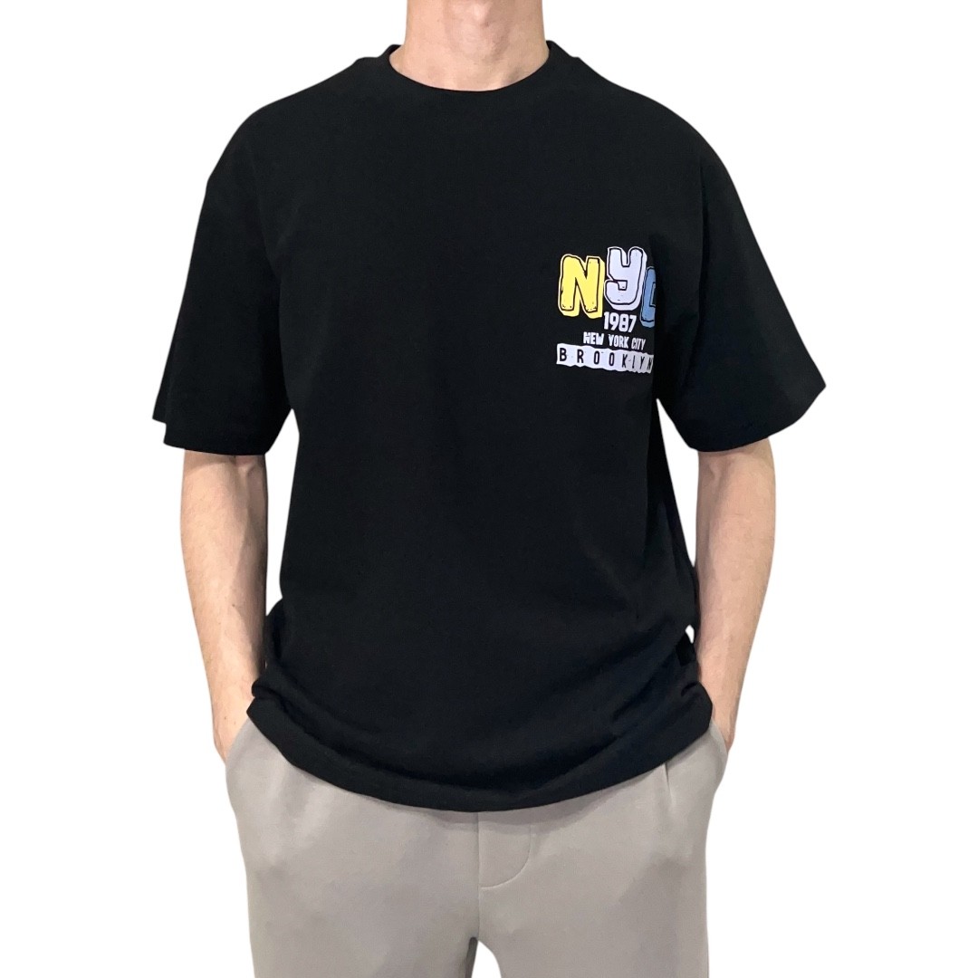 NYC Baskılı Oversize Tişört