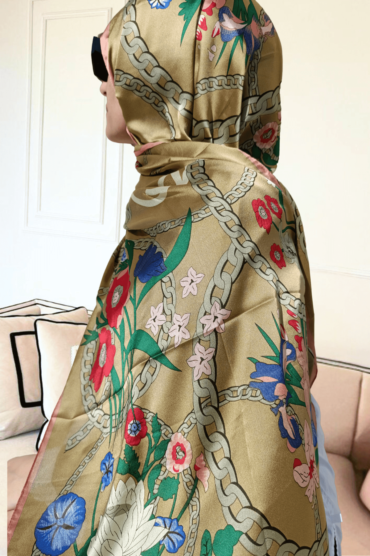 Gucci Zincir - İthal İpek Vual Şal