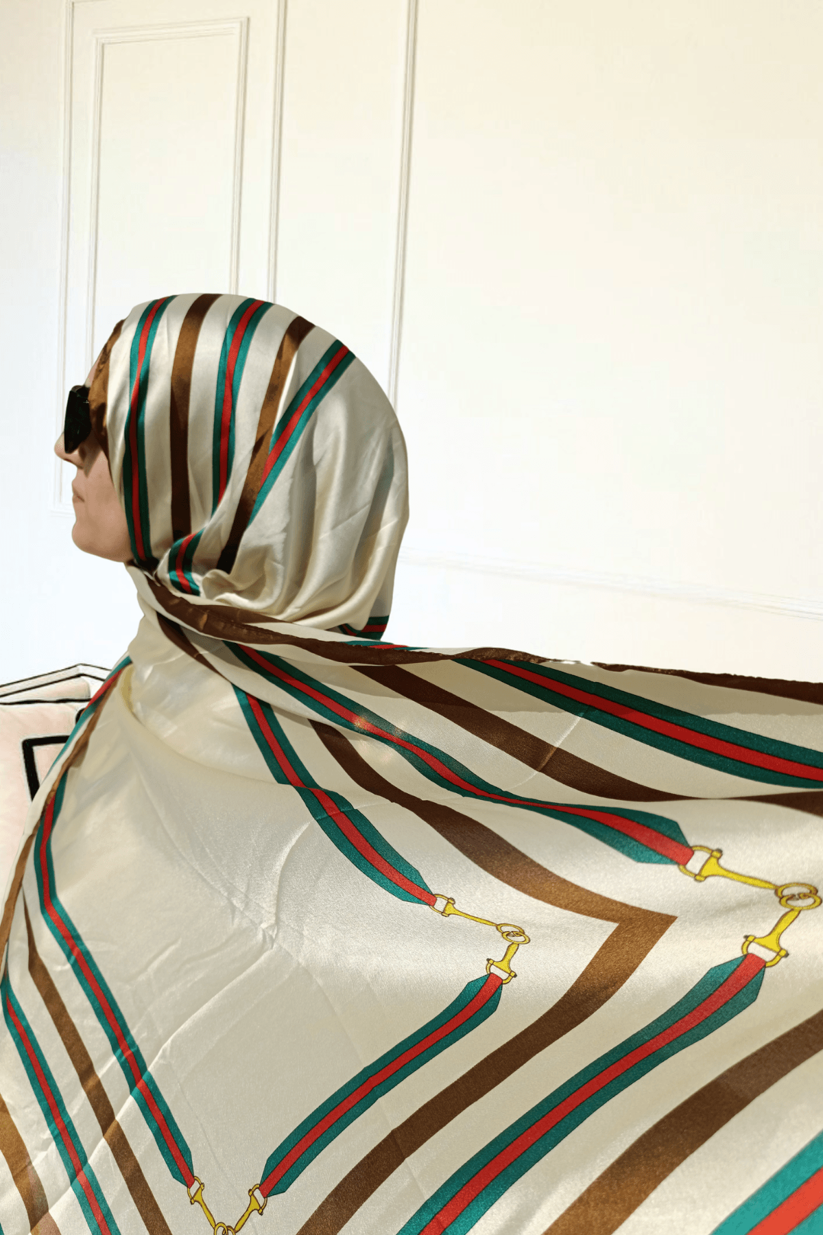 Gucci Şerit - İthal İpek Vual Şal