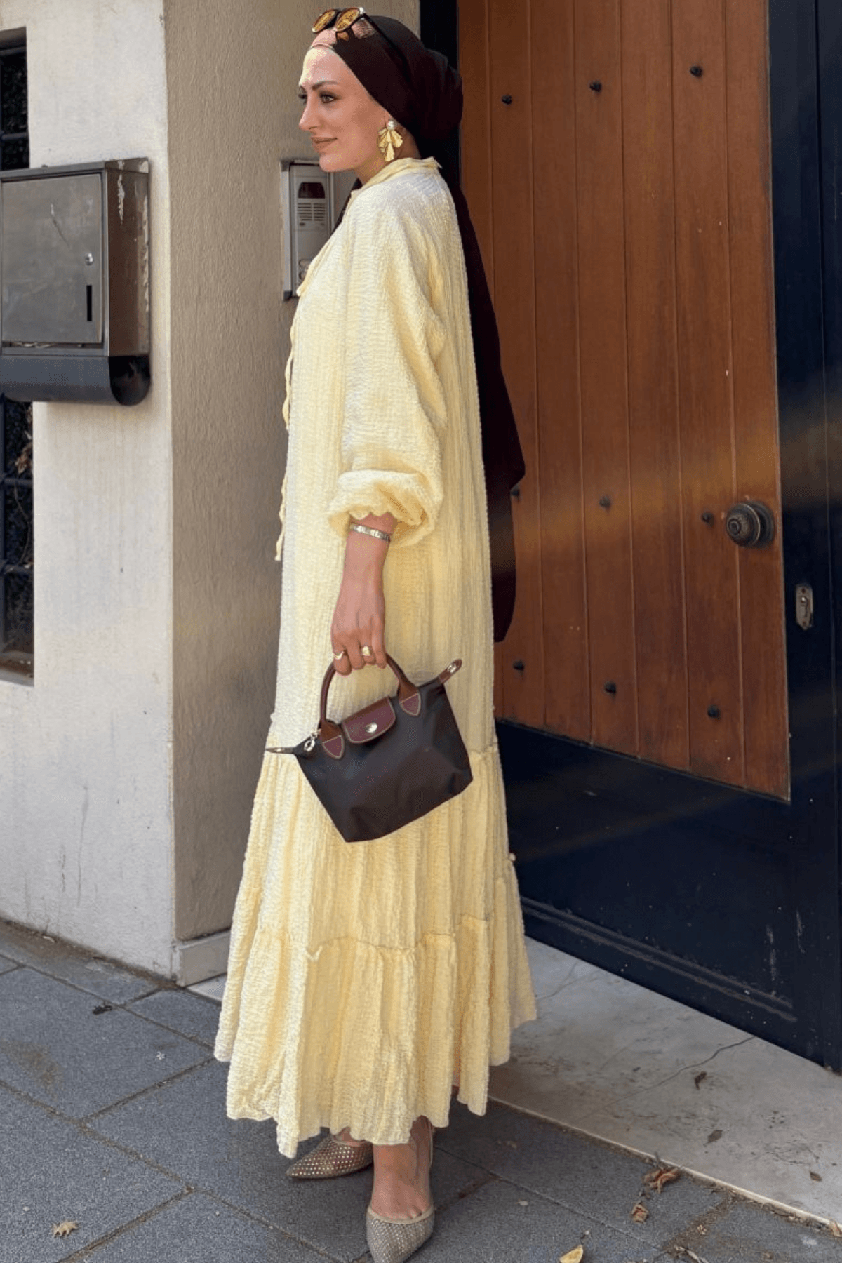 Soléa Fırfır Detaylı Butter Yellow Elbise