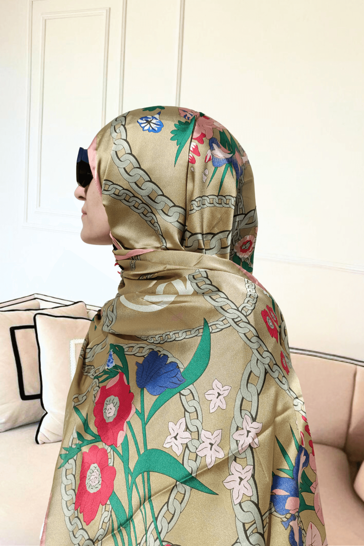 Gucci Zincir - İthal İpek Vual Şal