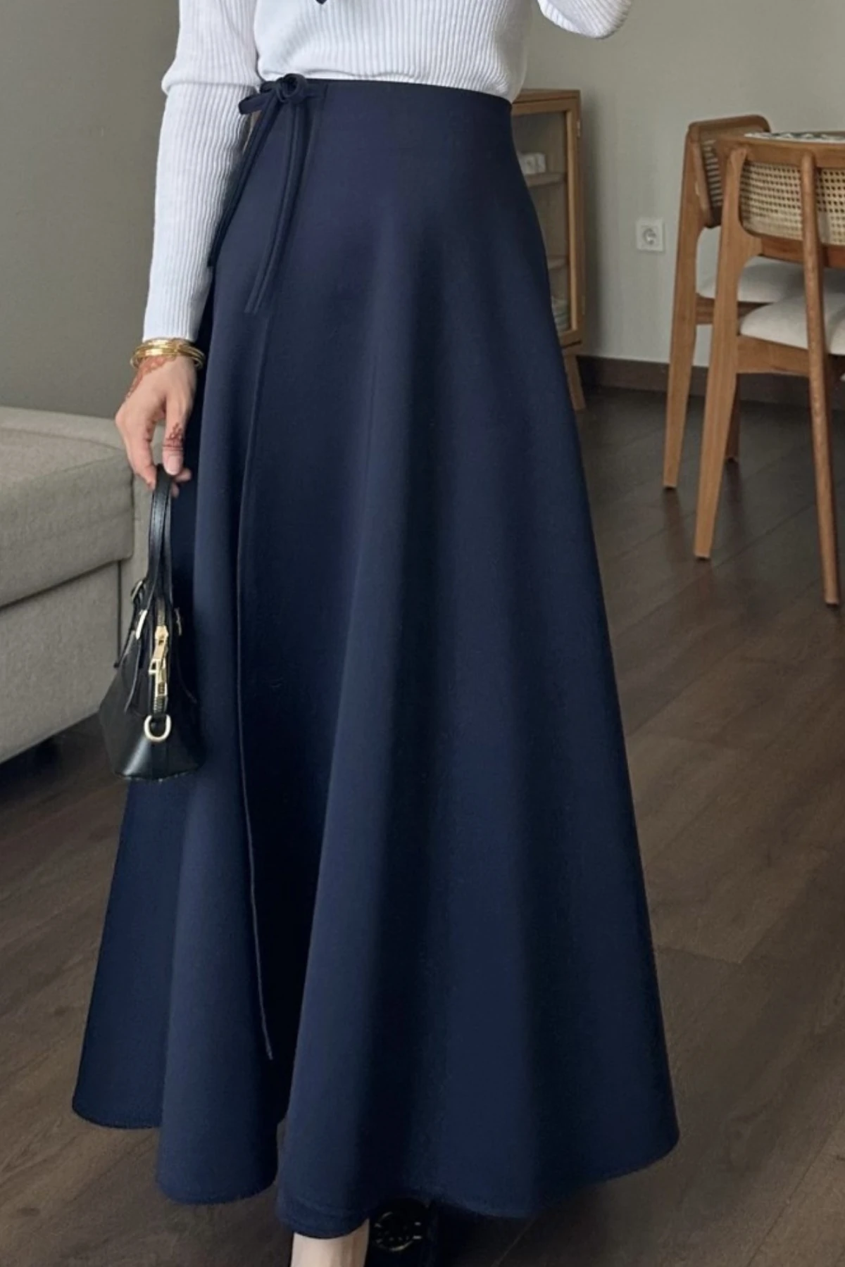 Kruvaze Bağlamalı Scuba Etek