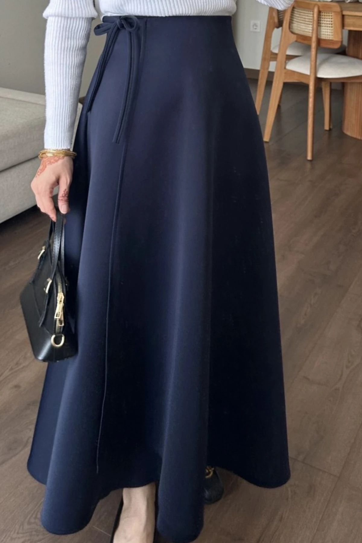 Kruvaze Bağlamalı Scuba Etek