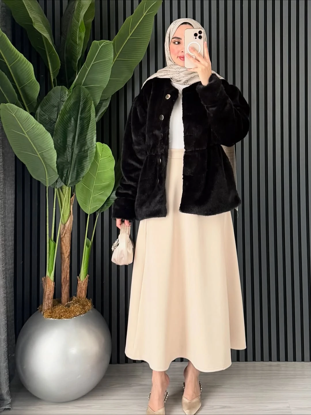 Scuba Kloş Etek - taş