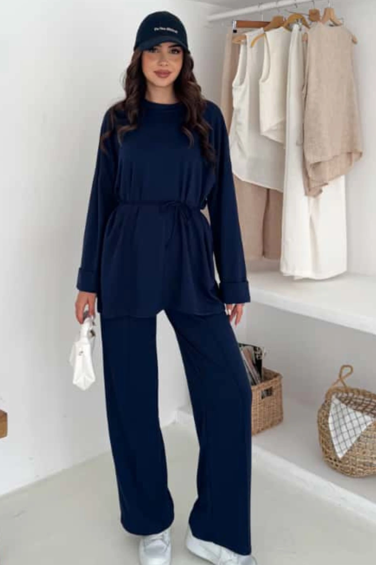 Modal Kumaş Rahat Kesim İkili Takım - lacivert