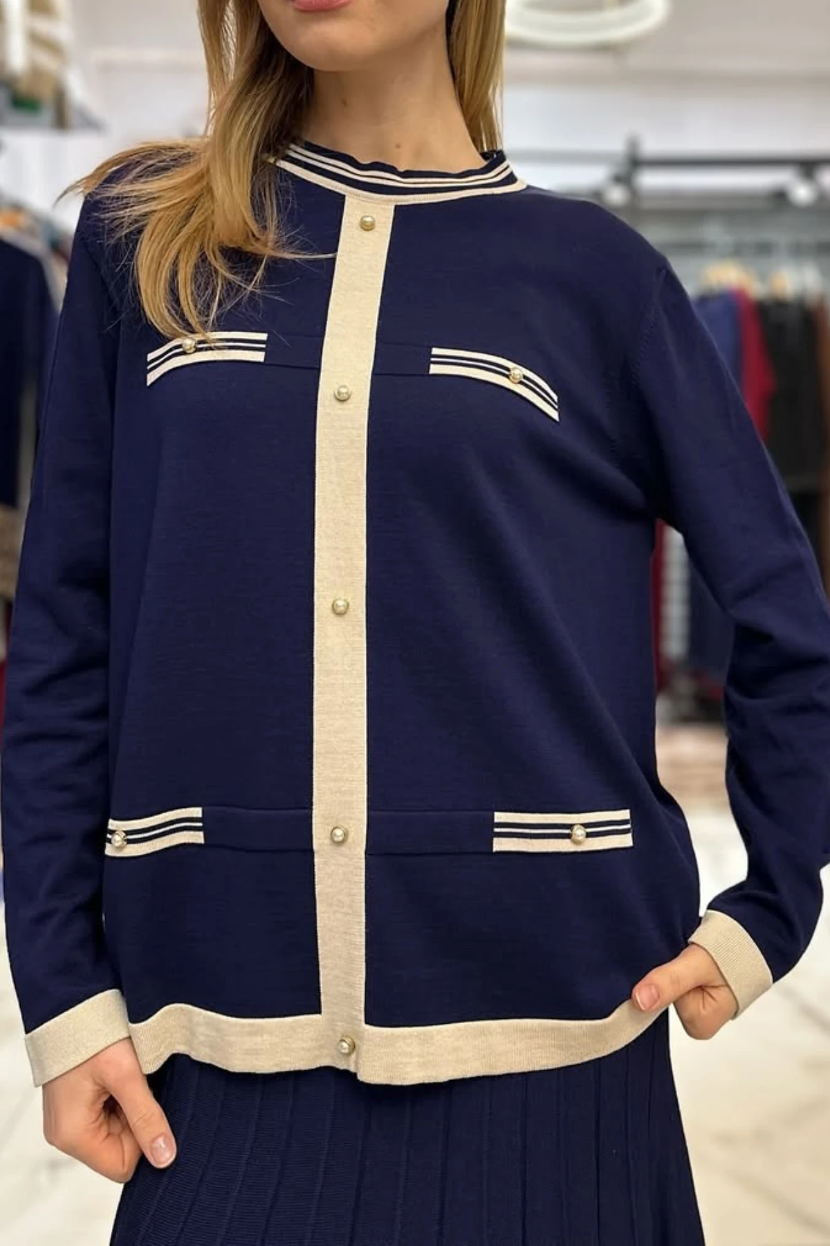 Triko Etek Takım - Plise Etek Takım