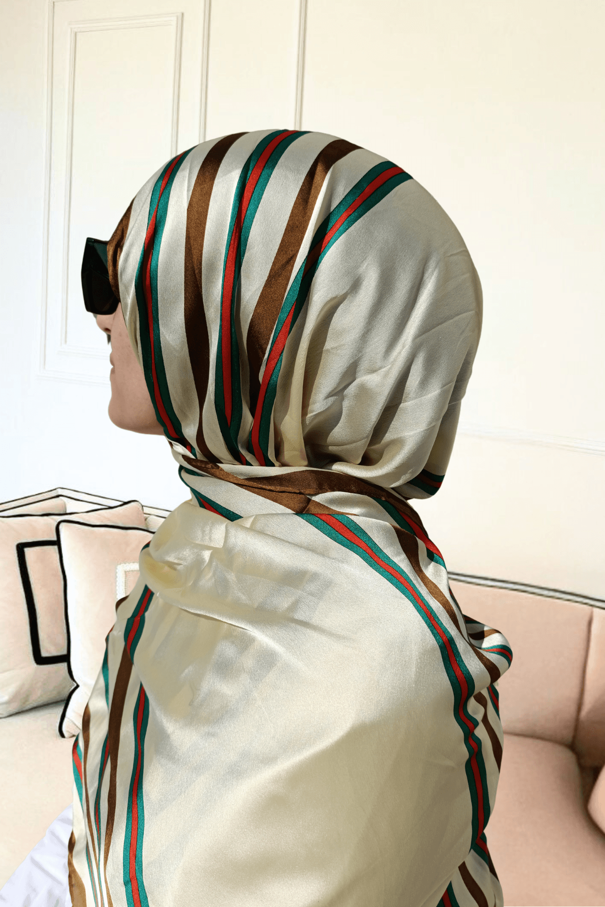 Gucci Şerit - İthal İpek Vual Şal