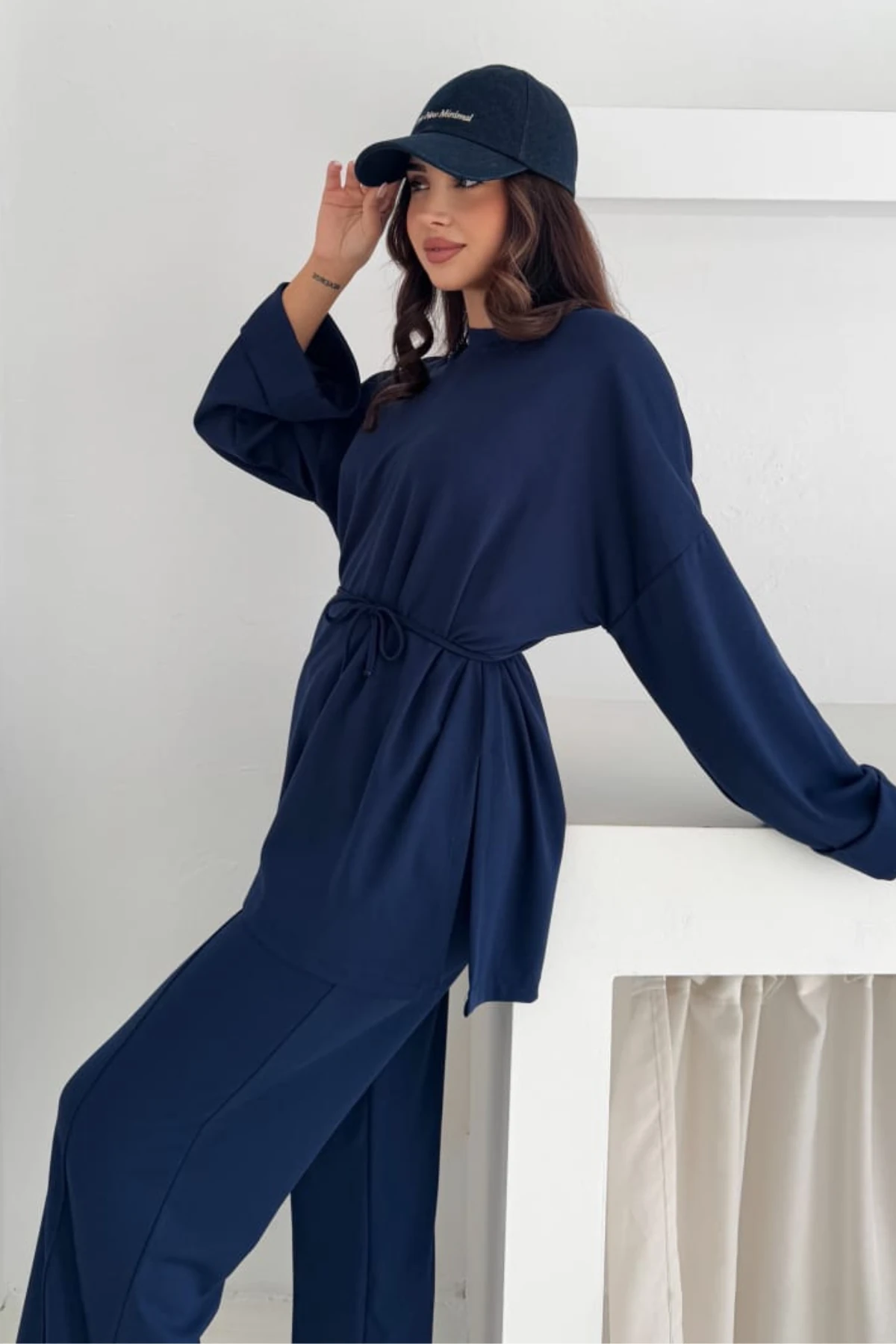 Modal Kumaş Rahat Kesim İkili Takım - lacivert