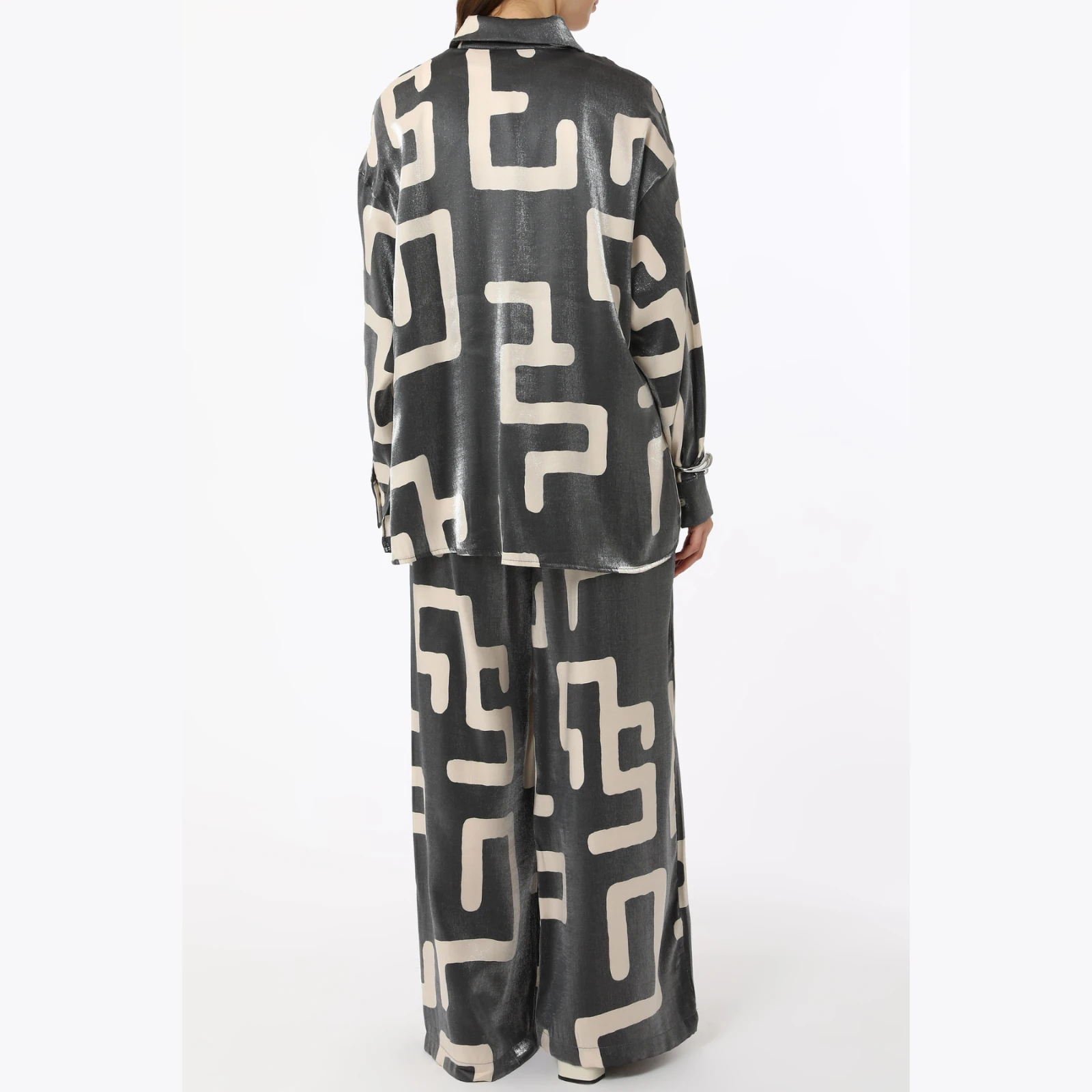 Saten Desenli Takım