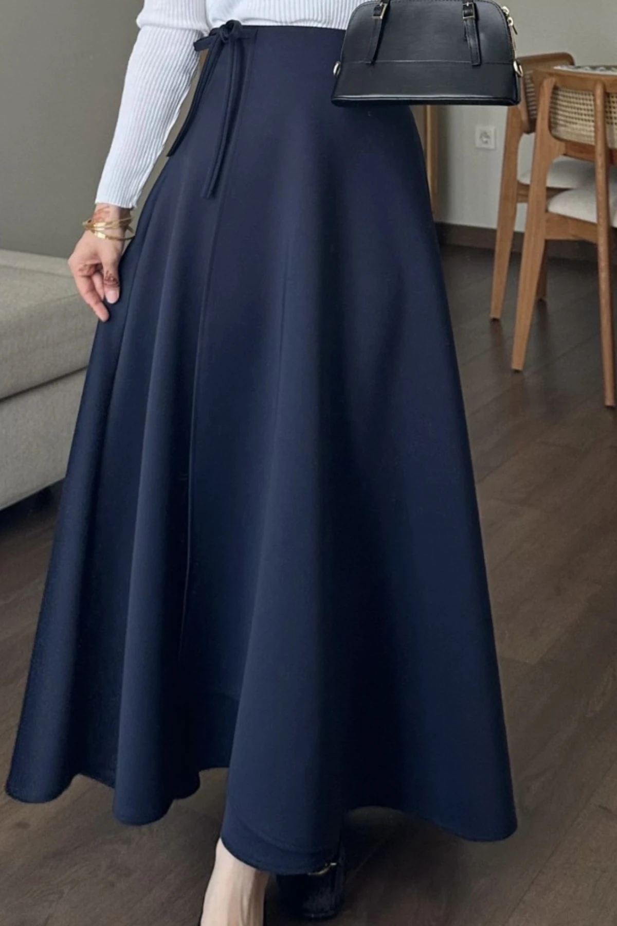 Kruvaze Bağlamalı Scuba Etek