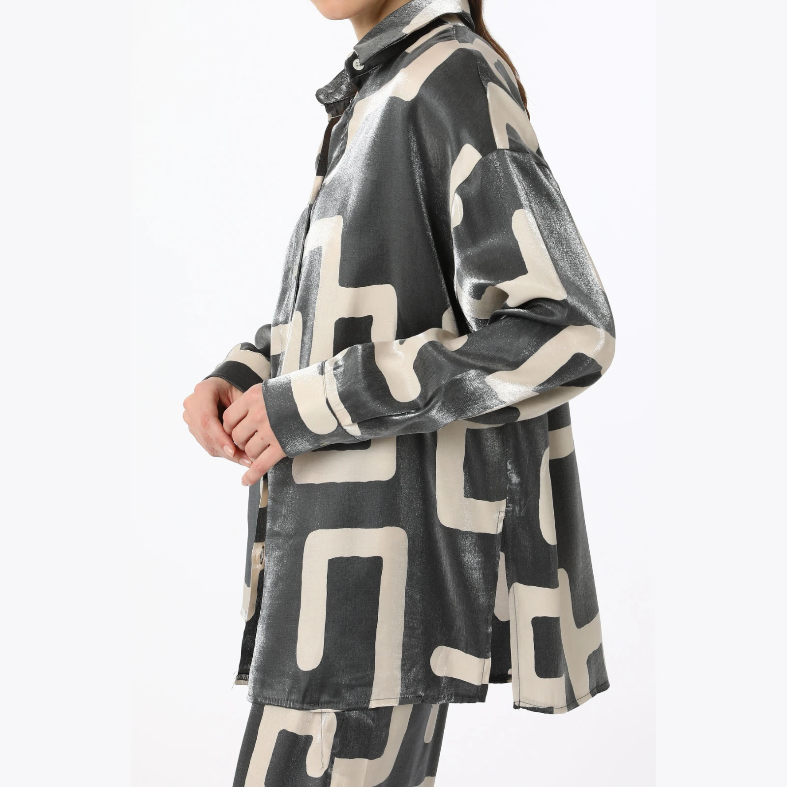 Saten Desenli Takım