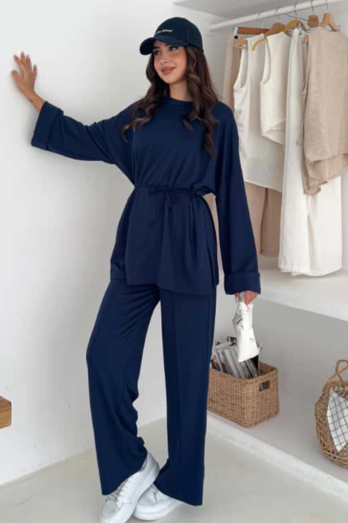 Modal Kumaş Rahat Kesim İkili Takım - lacivert