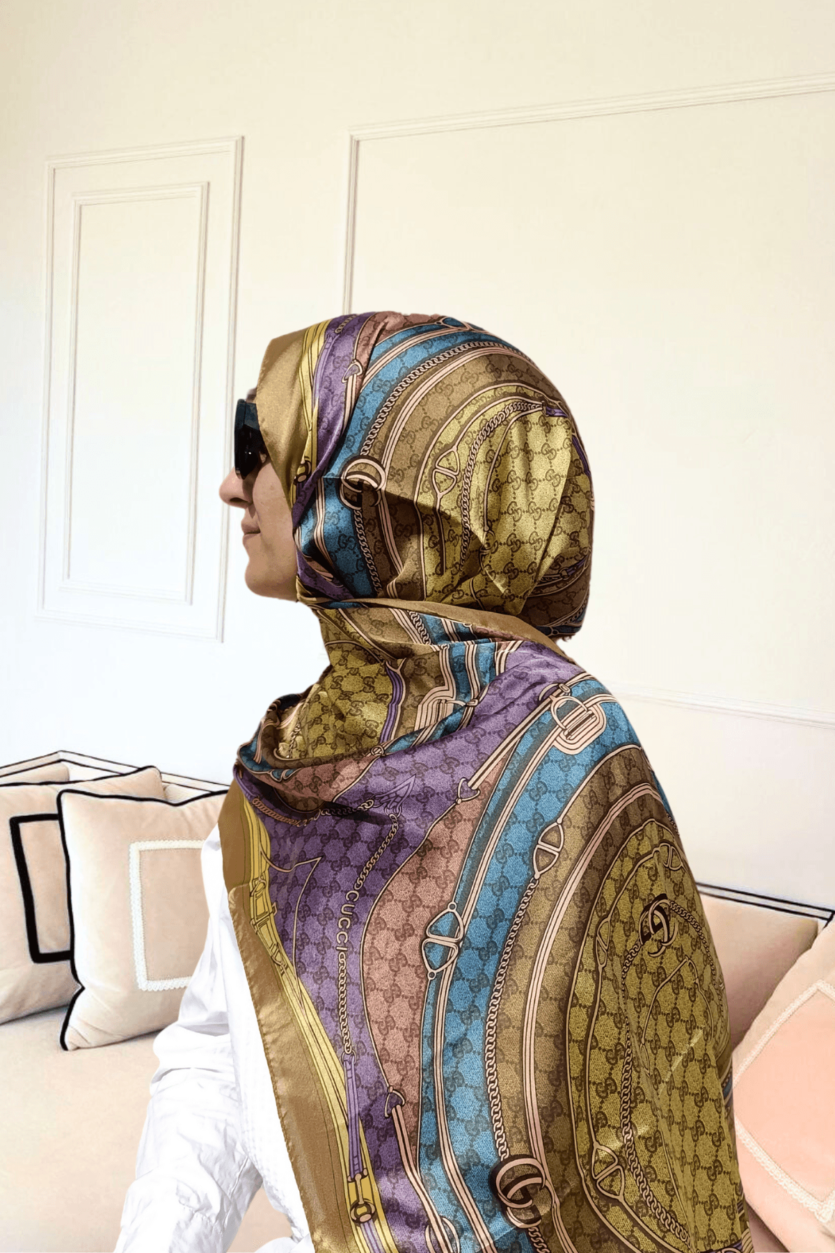 Gucci Zincirli - İthal İpek Vual Şal
