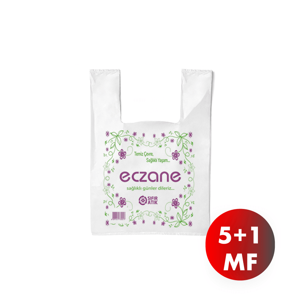 MF 5+1 Orta Boy Atlet Bio Eczane Poşeti 25x40 Cm - 6.000 Adet