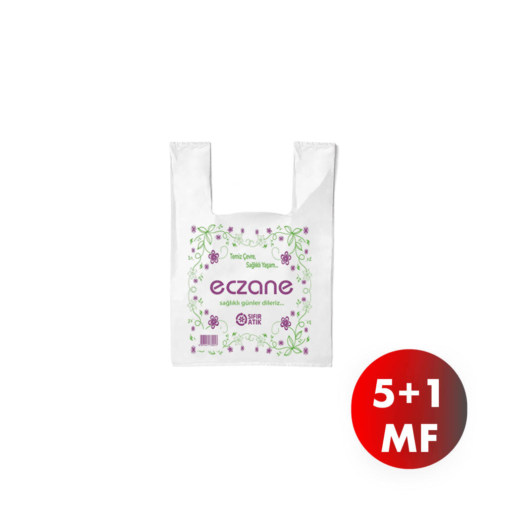 MF 5+1 Küçük Boy Atlet Bio Eczane Poşeti 22x35 Cm - 6.000 Adet