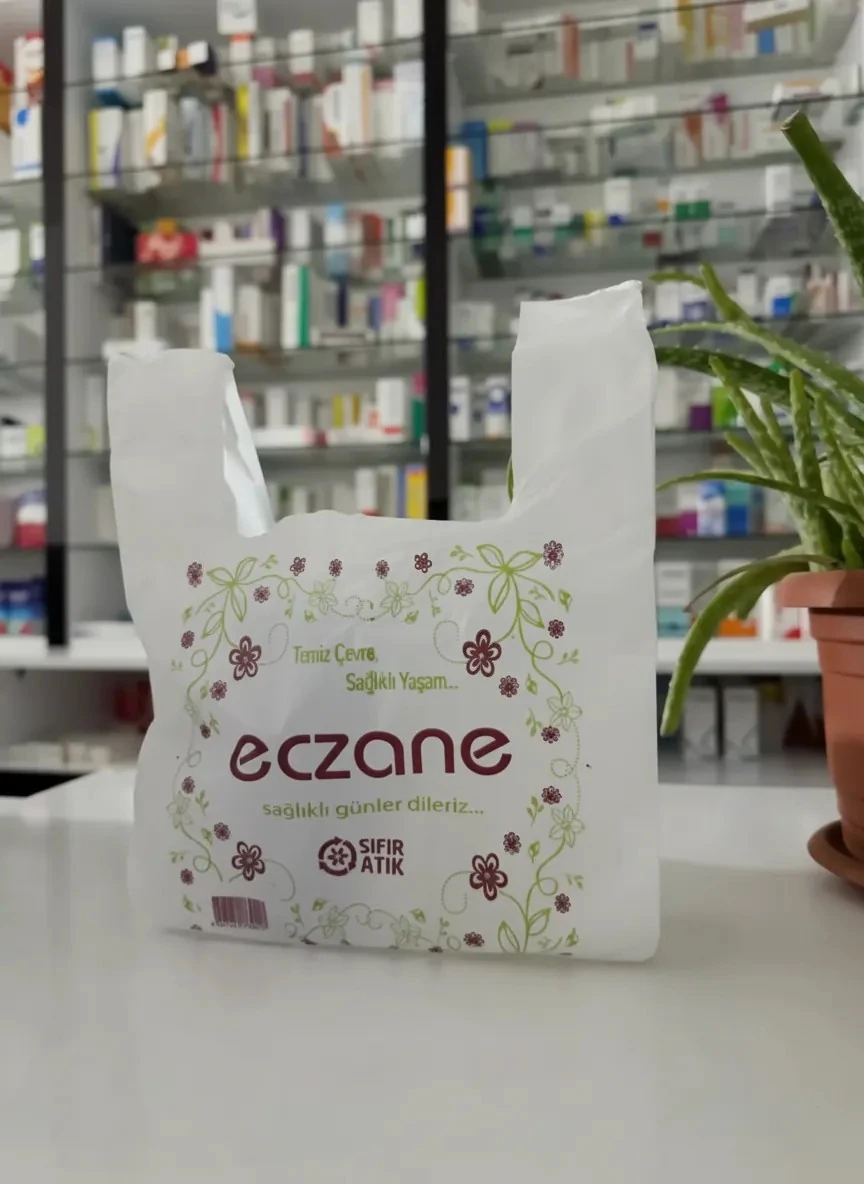 MF 5+1 Küçük Boy Atlet Bio Eczane Poşeti 22x35 Cm - 6.000 Adet