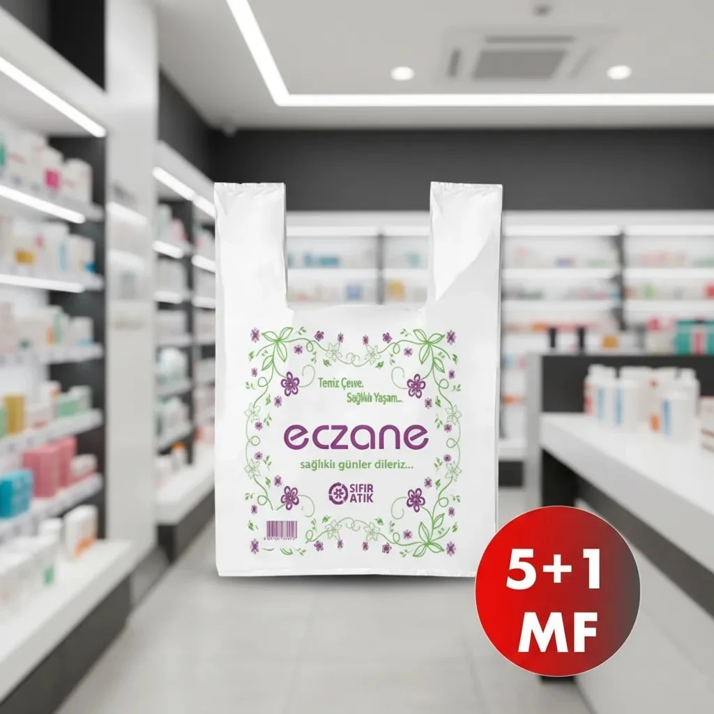 MF 5+1 Orta Boy Atlet Bio Eczane Poşeti 25x40 Cm - 6.000 Adet
