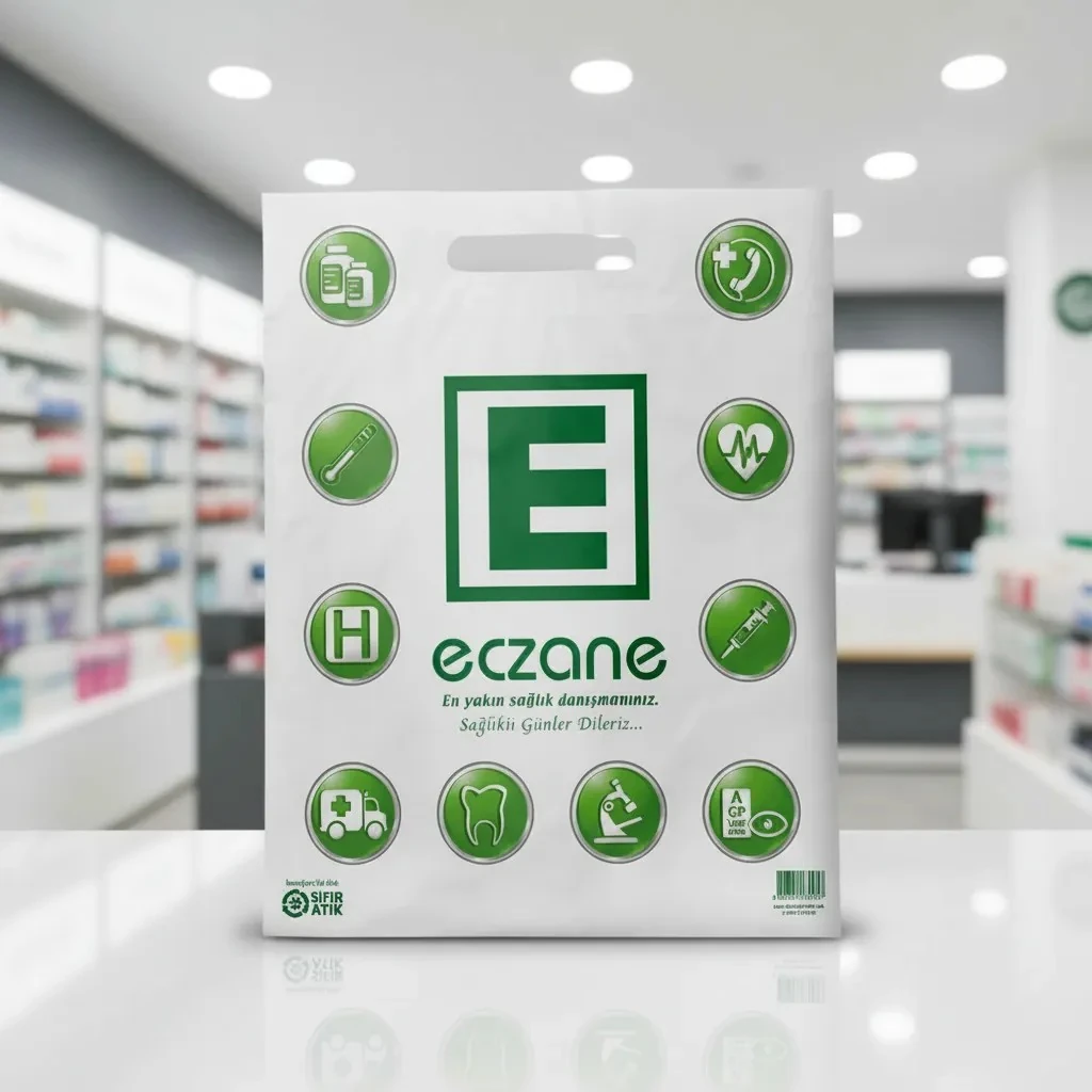 Büyük Boy El Geçme Bio Eczane Poşeti 30x38 Cm - 1.000 Adet