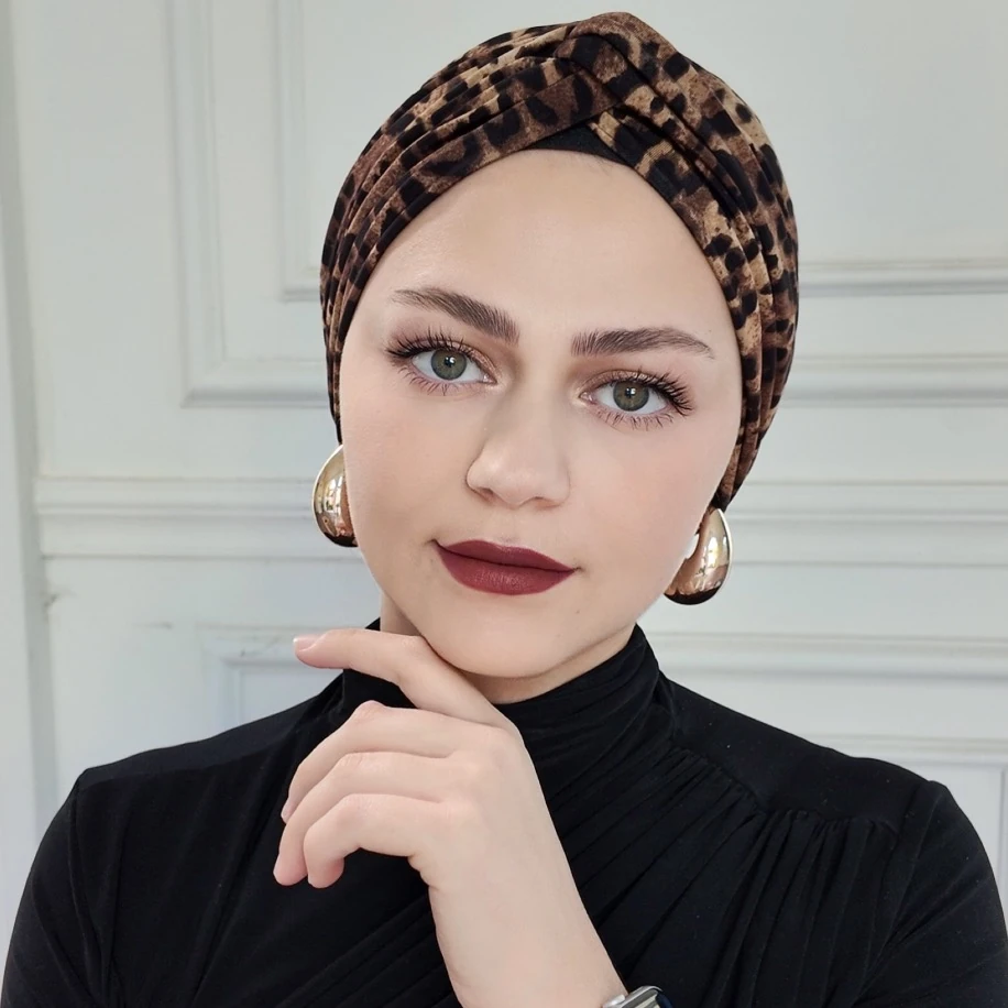 Leopar düğüm dolgulu hazır bone