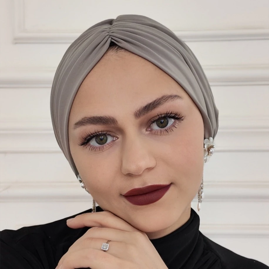 Taş rengi drapeli dolgulu hazır bone