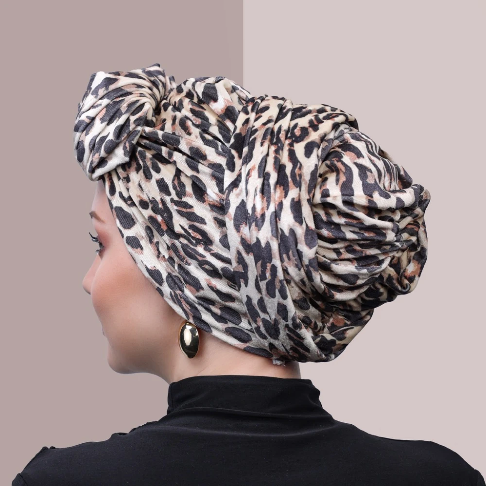 Bağlamalı kadife leopar bone