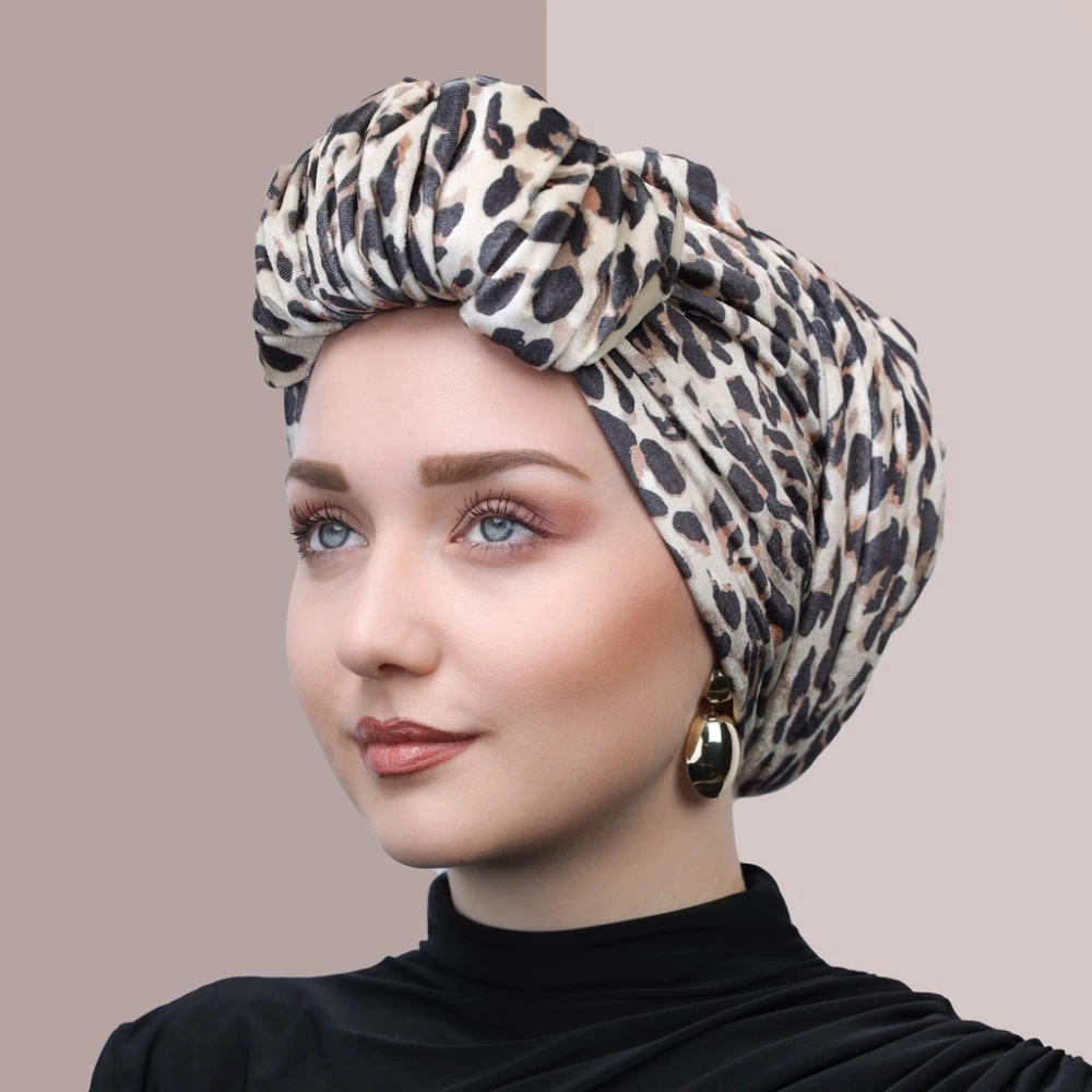 Bağlamalı kadife leopar bone