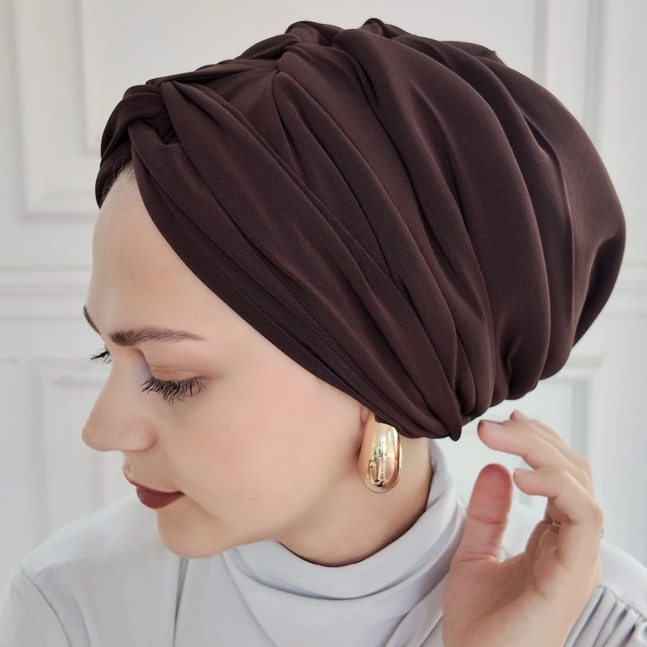 Acı kahve düğüm dolgulu hazır bone